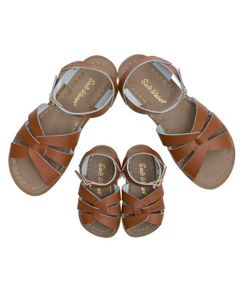 Saltwater Original Tan Sandals for Adults – Comfortable Beach & Outdoor Walking Sandals for Men & Women
