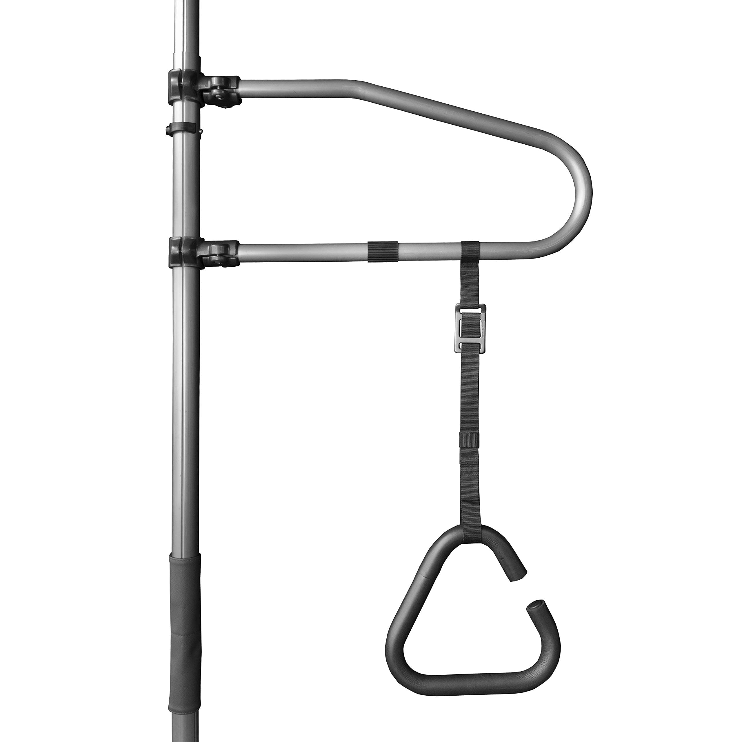 Signature Life Trapeze Grab Bar - Compatible with Signature Life Sure Stand Pole - Durable Graphite Finish - Bathroom Safety Handle for Seniors & Disabled - Shower & Toilet Support Bar