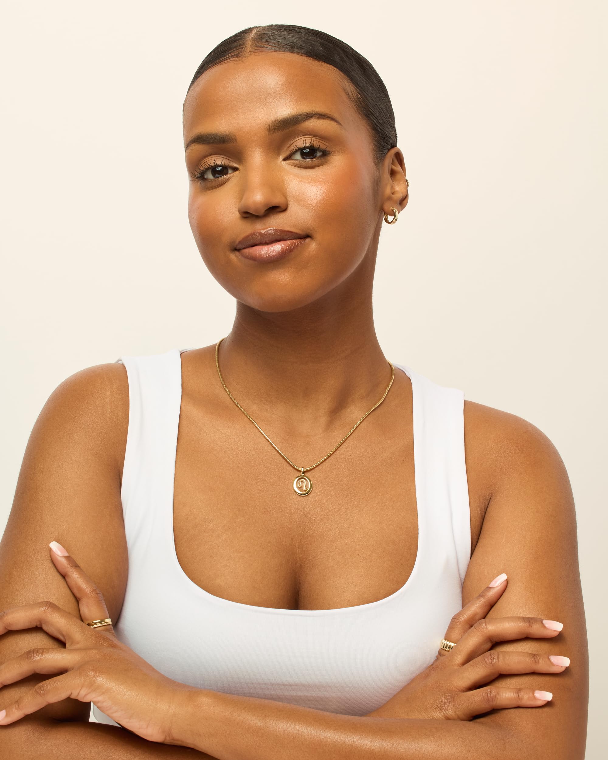 PAVOI 14K Gold Plated Zodiac Pendant Necklace for Women - Dainty Horoscope Charm Necklace - Unique Astrology Jewelry Gift for Birthday, Anniversary & Everyday Wear