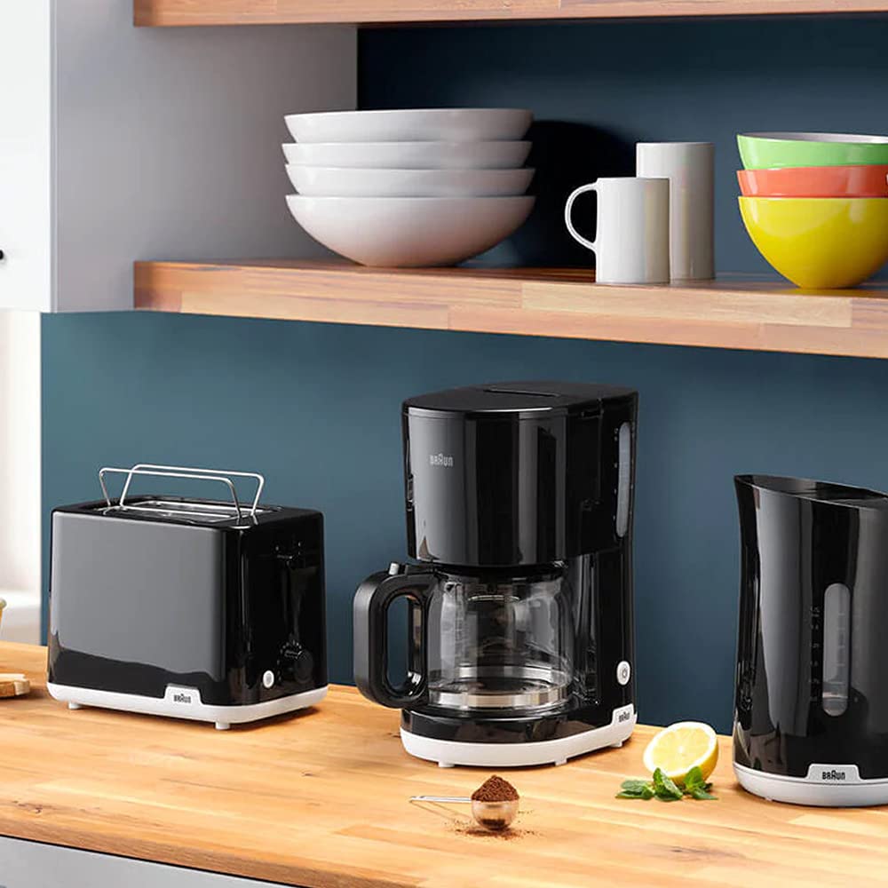 Braun AromaCafe OptiBrew 10-Cup Programmable Coffee Maker with Automatic Shut-Off, Dishwasher Safe Carafe & 1000W Fast Brewing - Perfect for Home, Office or Breakfast Use