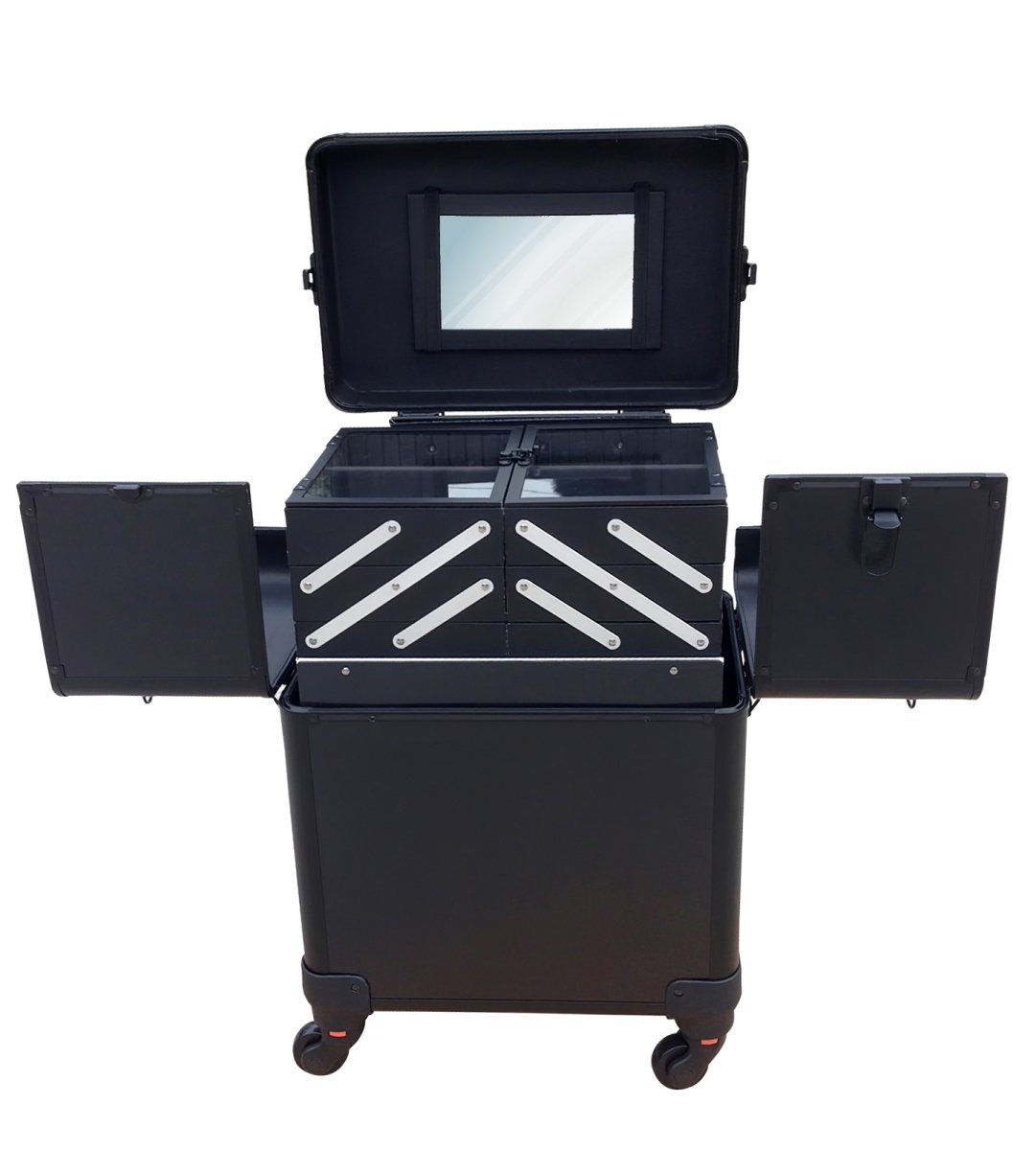 Professional 3551 Makeup Case - Large Capacity Cosmetic Organizer with Adjustable Dividers - Perfect for Travel, Home, and Salon Use