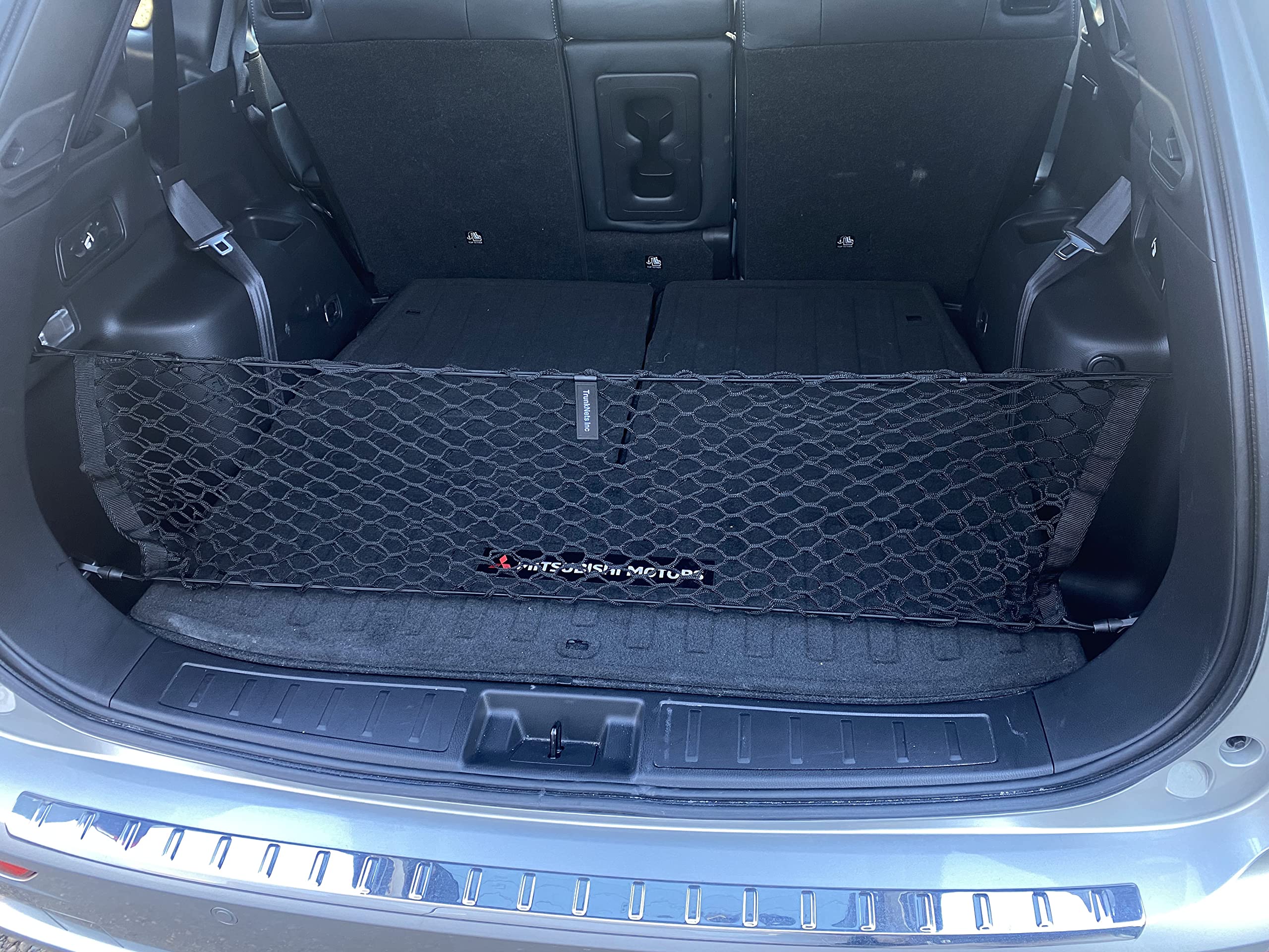 Premium Elastic Trunk Cargo Net for Mitsubishi Outlander 2022-2024 - Envelope Style Mesh Storage Organizer - Universal Fit for SUVs & Crossovers - Secure Luggage & Groceries During Travel