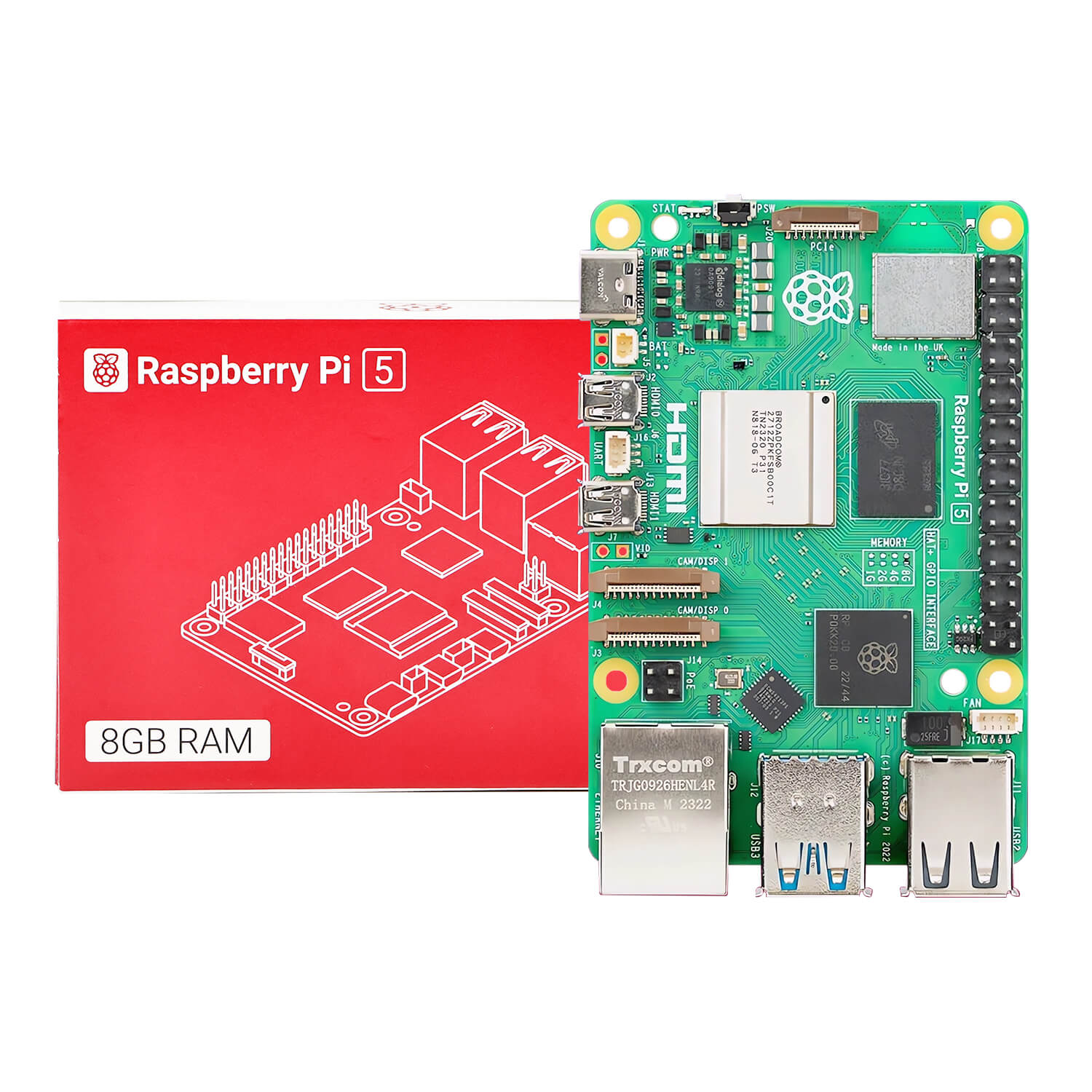 Raspberry Pi 5 Single Board Computer with Starter Kit (2GB/4GB/8GB/16GB RAM) - DIY Electronics, IoT Projects, Home Automation & STEM Learning