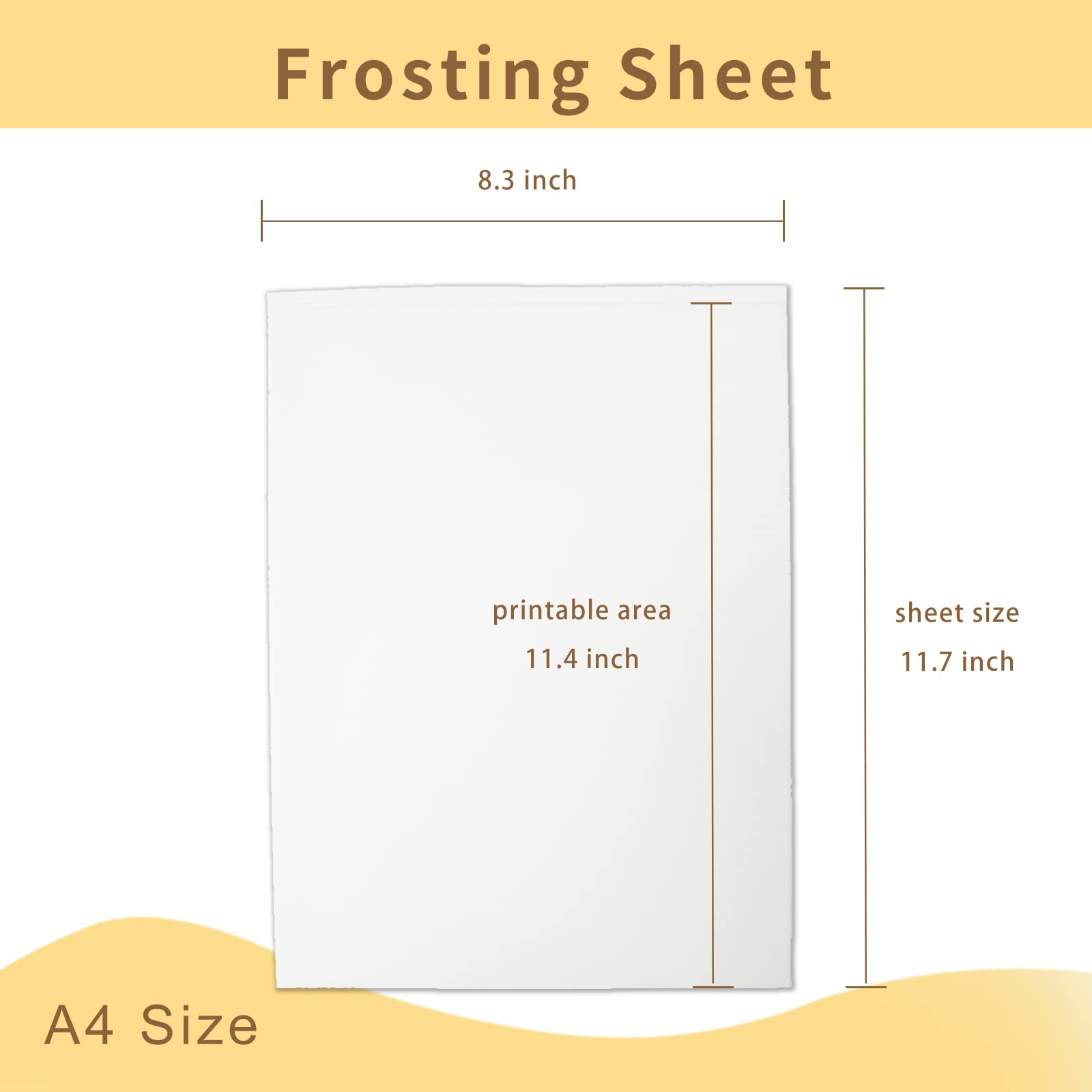 Edible Frosting Sheets (Icing Sheets) - 25 Count White Edible Printer Paper for Cake Decorating, 11.7