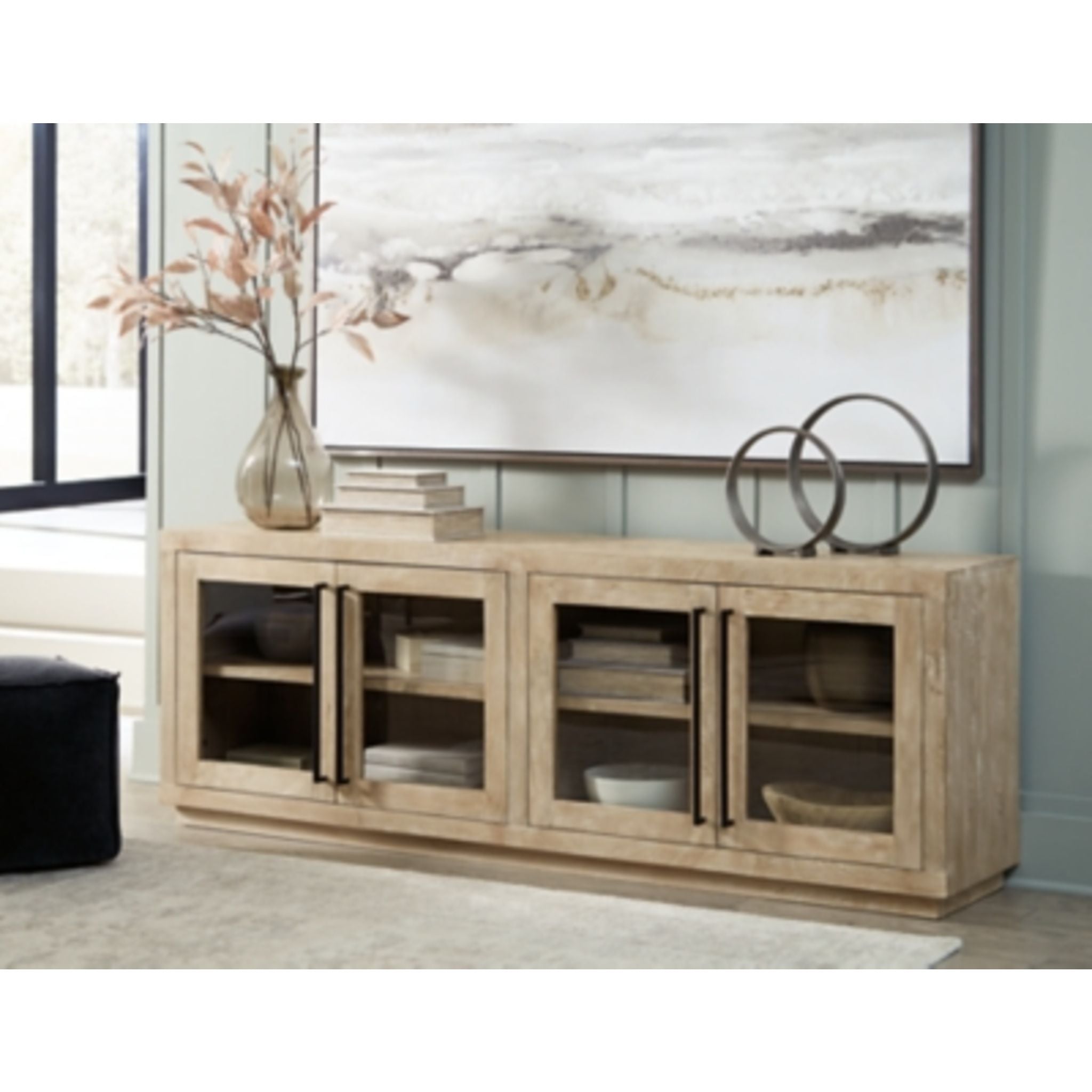 Belenburg Accent Cabinet - Washed Brown Finish | Stylish Storage for Living Room, Bedroom & Entryway | Solid Wood Side Table with Vintage Charm