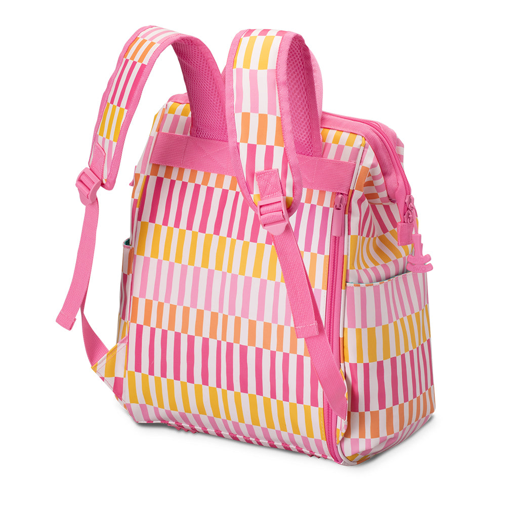 Sherbet Stripe Packi 24 Backpack Cooler - Insulated Lunch Bag for Work, School & Picnic | Leakproof & Lightweight for Outdoor Activities, Beach & Camping