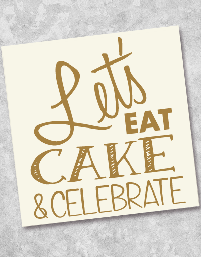 Premium Cake & Beverage Napkins (40 Count) - Soft, Absorbent Disposable Napkins for Birthday Parties, Weddings, and Special Events
