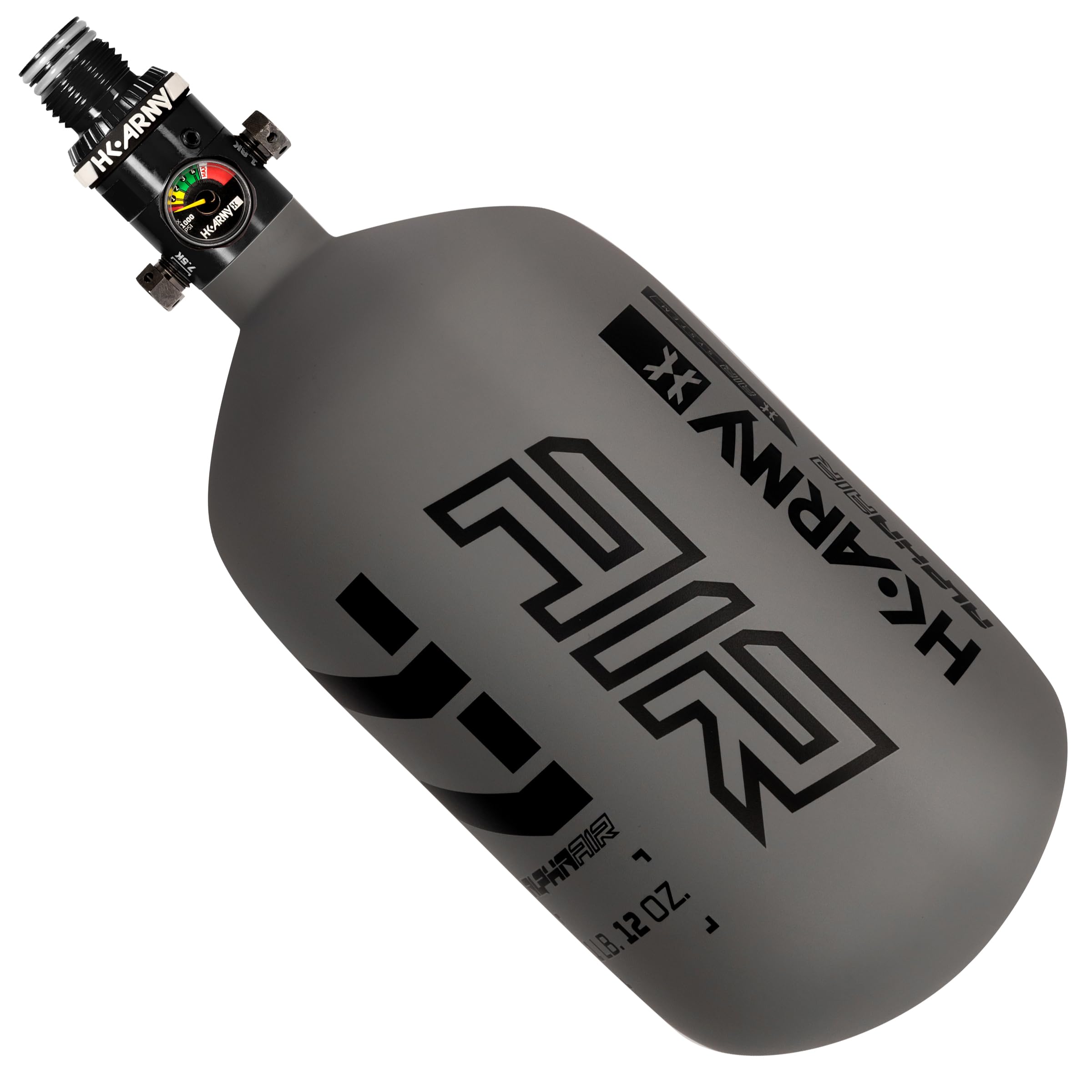 HK Army HPA Paintball Tank - Lightweight Alpha Air Carbon Fiber Compressed Air Tank (4500 psi, HP8 Regulator) for Tournament & Outdoor Paintball Games