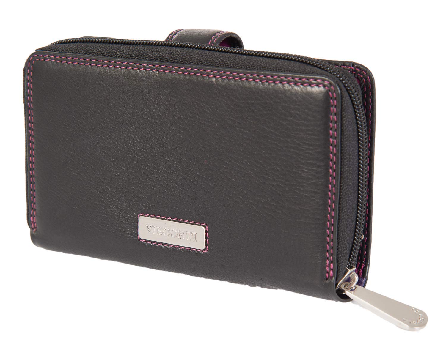 VISCONTI Women's Soft Leather Berry Multi Wallet - RFID Blocking Card Holder with 16 Slots, 2 ID Windows & 6 Pockets - Perfect Gift for Women in Elegant Rio Gift Box (Ideal for Work, Travel & Everyday Use)