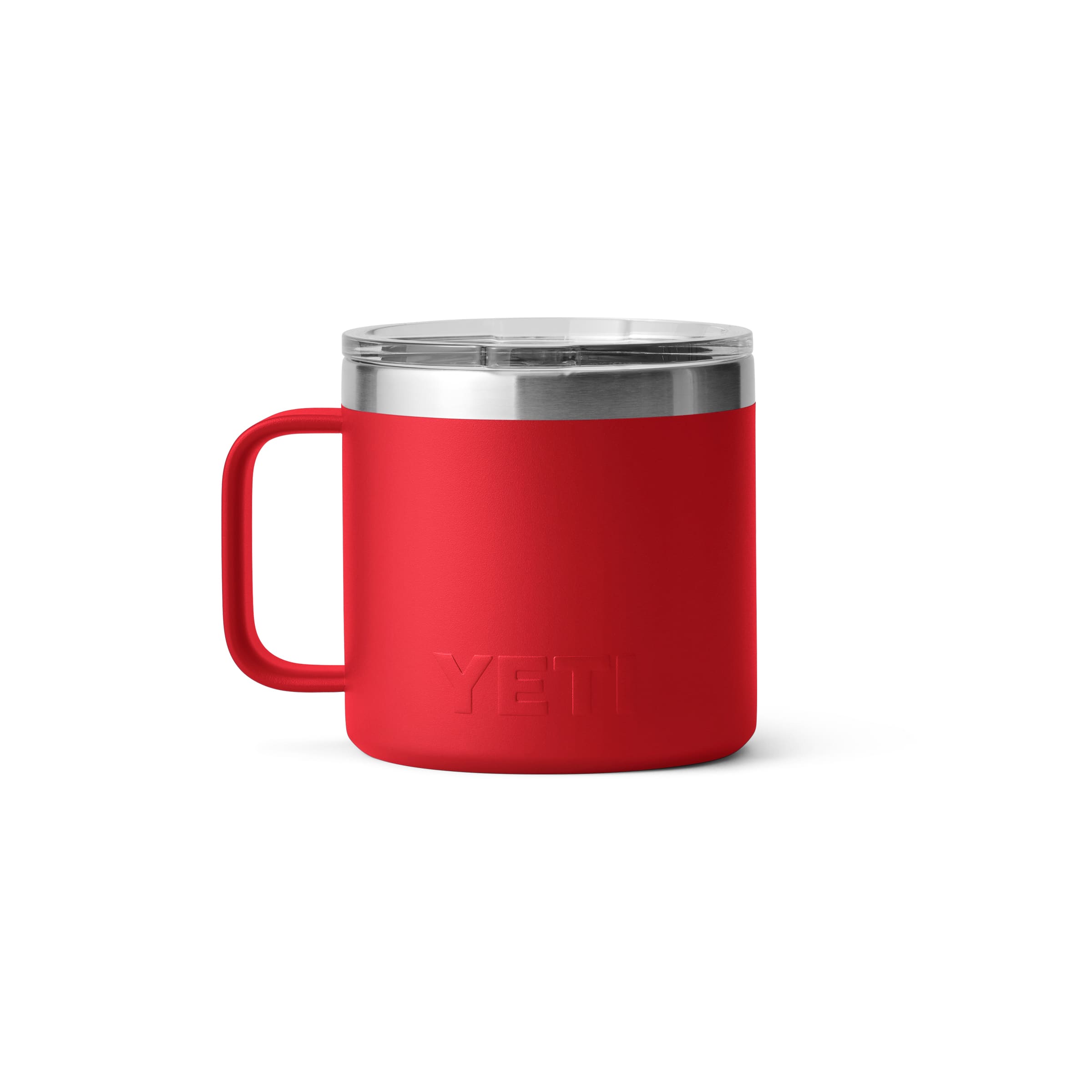 Yeti Rambler 14 oz Stainless Steel Insulated Mug - Rescue Red | Keeps Drinks Hot or Cold for Hours | Perfect for Camping, Hiking & Outdoor Adventures