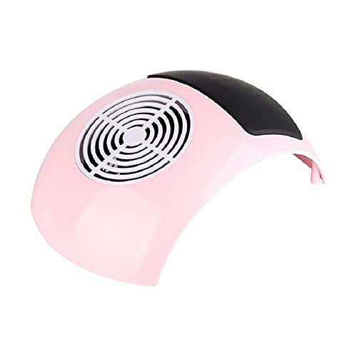 80W 2-in-1 Nail Dust Collector with UV Nail Lamp | Professional Manicure Vacuum Cleaner with Powerful Fan & Dust Bag | Portable Nail Art Equipment for Salon & Home Use | Pink (Ideal for Nail Technicians & DIY Enthusiasts)