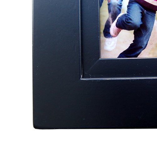 Handmade Distressed Black Barnwood Picture Frame - Multi-Opening Collage Photo Frame (4 Openings, 8x10 Inch) for Wall Decor, Family Photos & Wedding Memories | Rustic Home Decor Made in USA