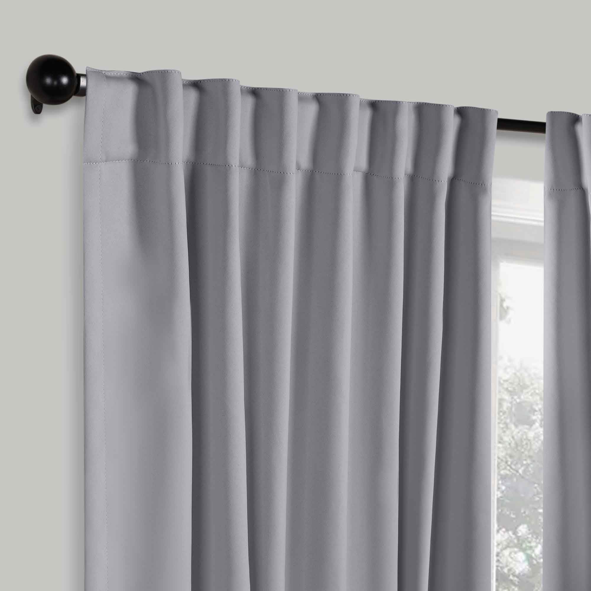 Blackout Curtains for Bedroom - Solid Room Darkening Back Tabs Window Drapes, Set of 2 Panels - Perfect for Nursery, Home Theater & Light Sleepers