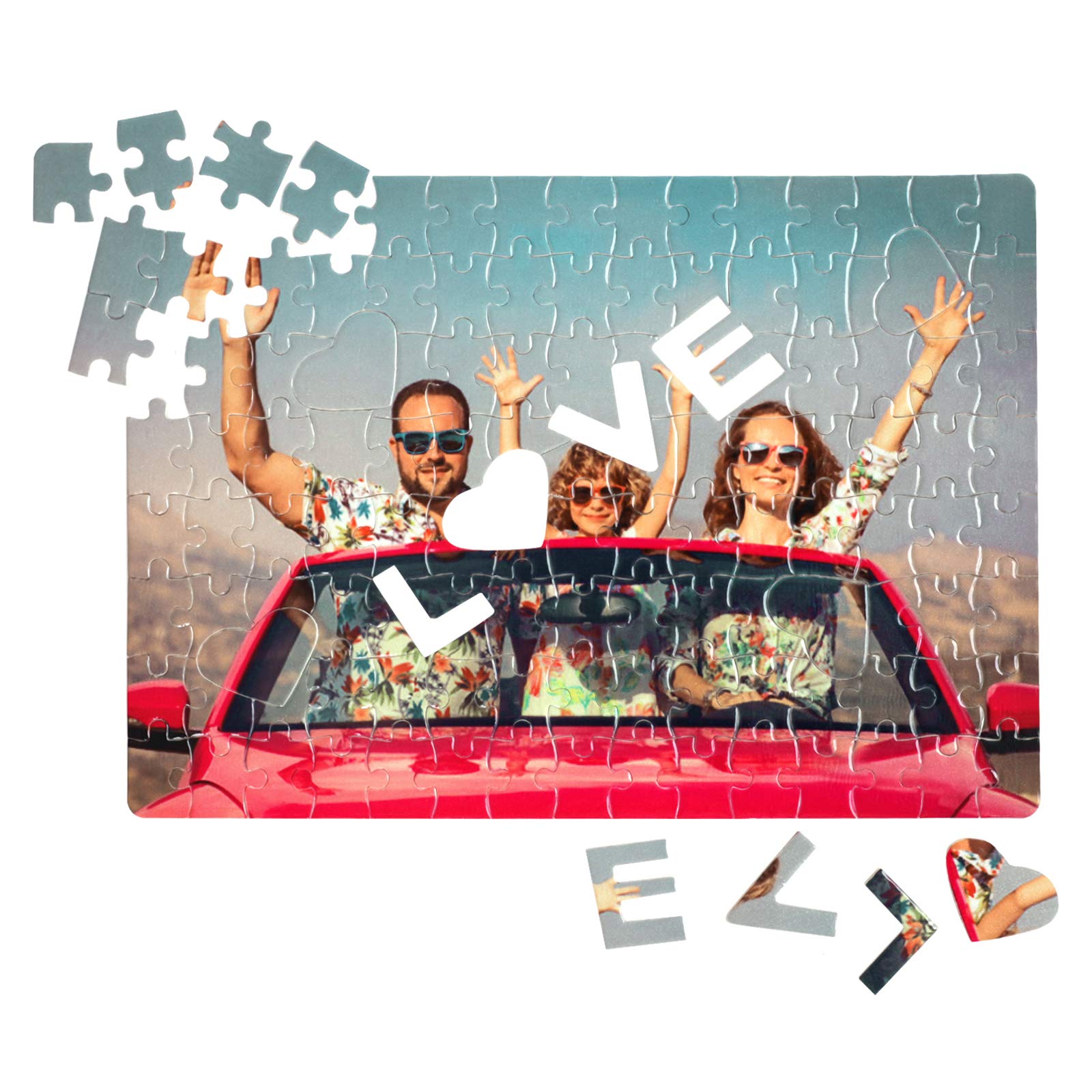 Custom Photo Puzzle - Personalized Jigsaw Puzzle from Your Picture - DIY Christmas, Wedding, Valentine's Day Gift - Perfect for Family Keepsakes, Home Decor & Party Favors