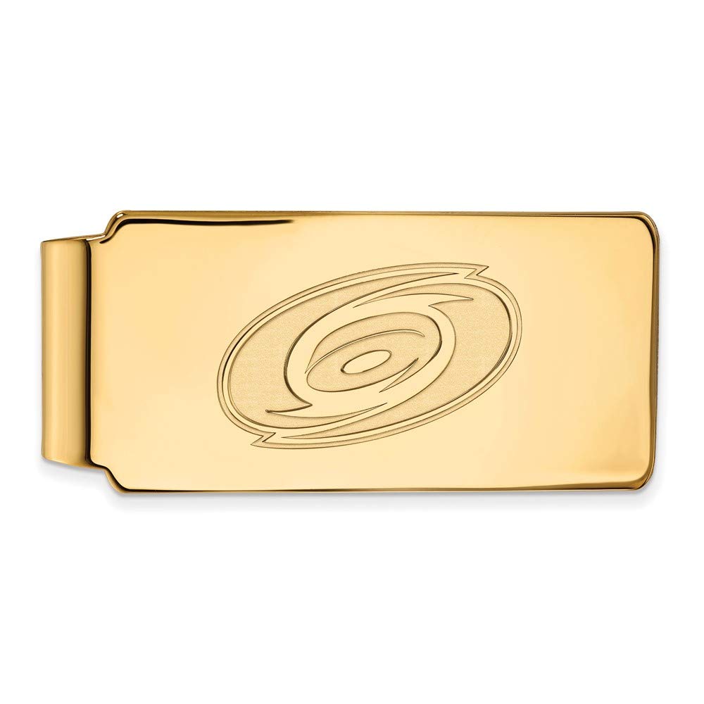 Carolina Hurricanes Gold Plated Money Clip - Premium NHL Team Logo Wallet Accessory for Men | Perfect Gift for Hockey Fans & Game Day Use