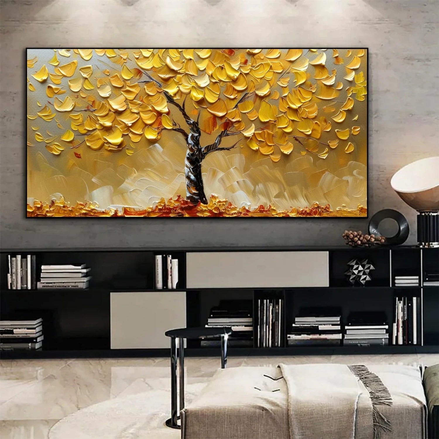 Flower and Tree Painting #FT 194 - Handmade Canvas Wall Art for Home & Office Decor | Perfect for Living Room, Bedroom, or Gift