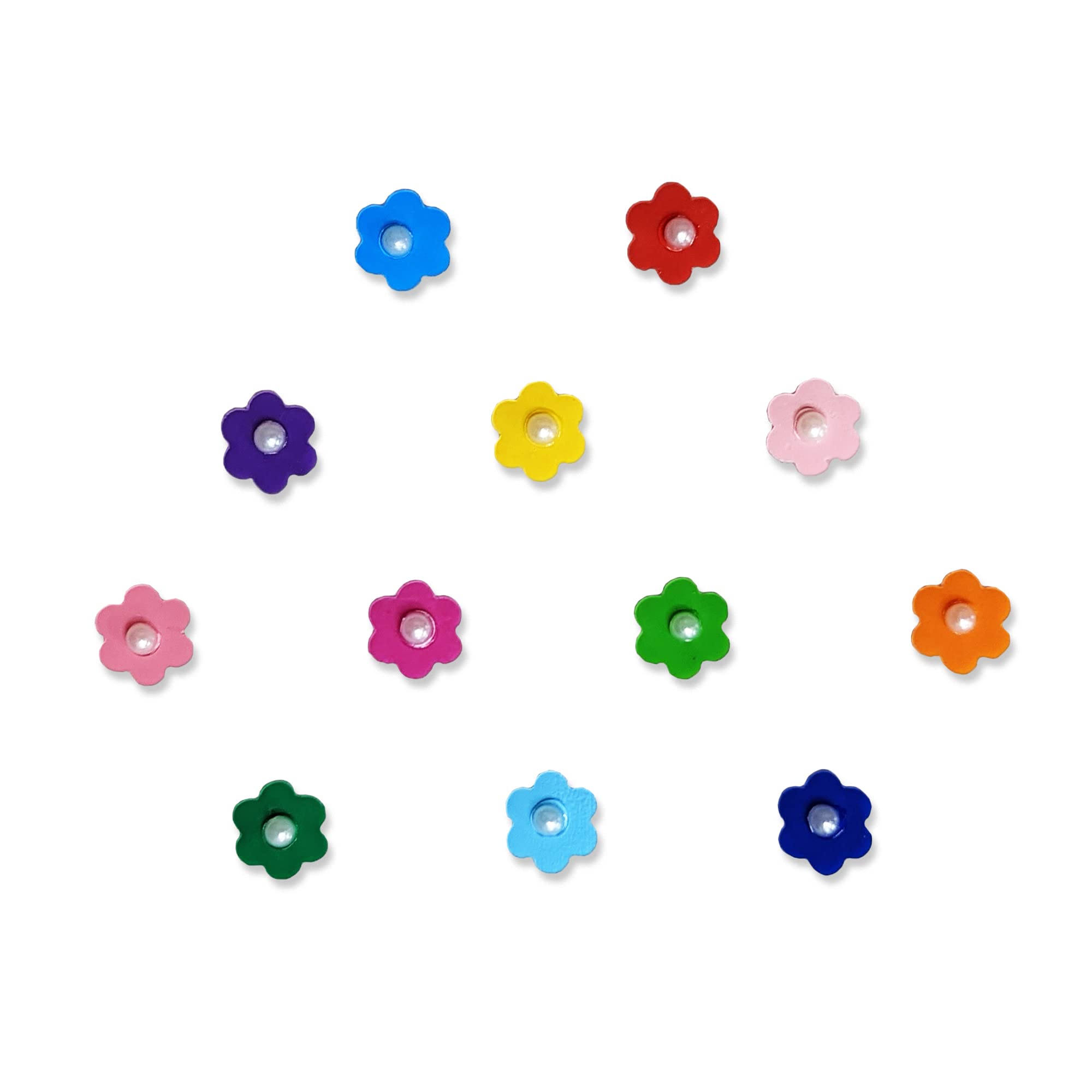 Comet Busters Cute Floral Baby Bindis for Girls - 6mm Kids Face Decoration Stickers (BB010) - Perfect for Birthday Parties, Festivals & Costume Events