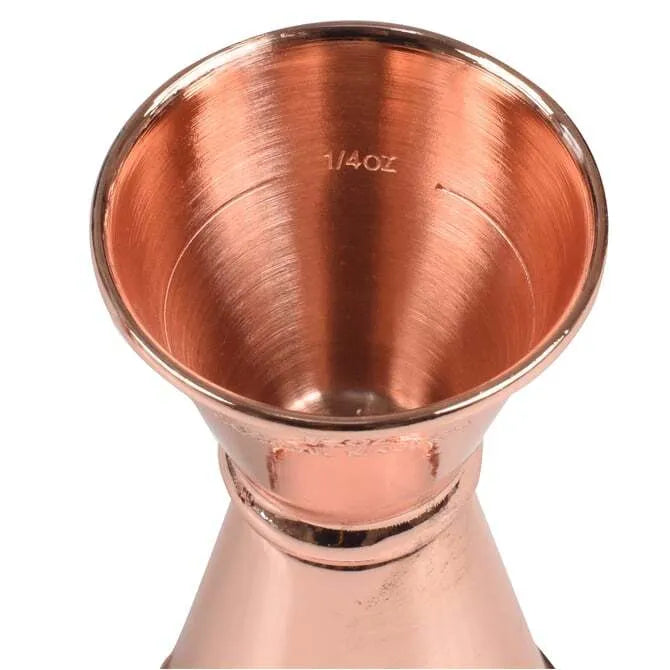 Premium Cocktail Jigger 1/2 oz & 3/4 oz Dual Measuring Cup - Professional Bar Tools for Mixing Cocktails, Bartending & Home Entertaining