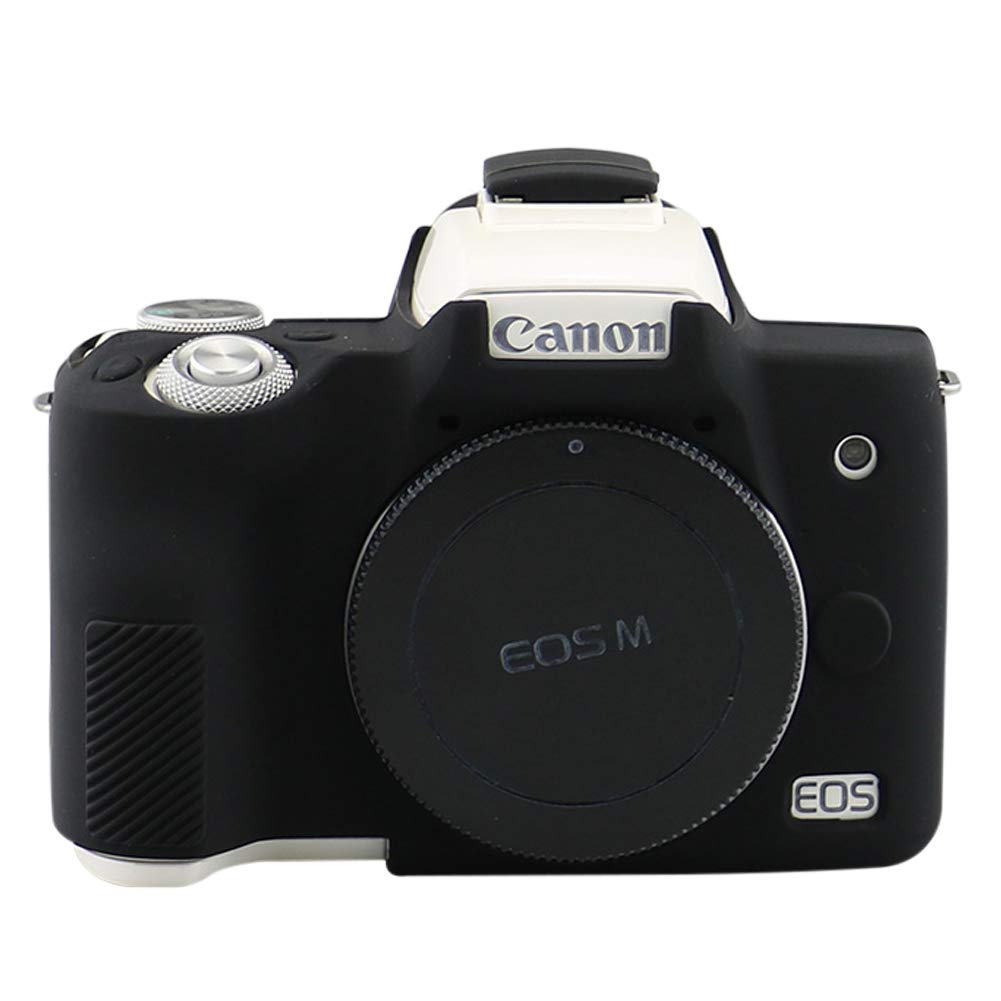 **Canon M50 Camera Case - Professional Silicone Rubber Cover, Detachable, Anti-Scratch & Shockproof Full Body Protection (Black) - Perfect for Travel, Outdoor Photography & Daily Use**