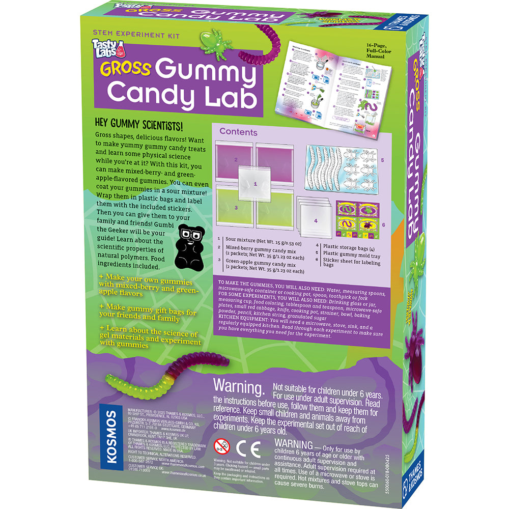 Gross Gummy Candy Lab Kit (Version 2.0) - DIY Creepy Gummy Making Science Experiment for Kids - Perfect for Halloween Parties & STEM Learning Activities