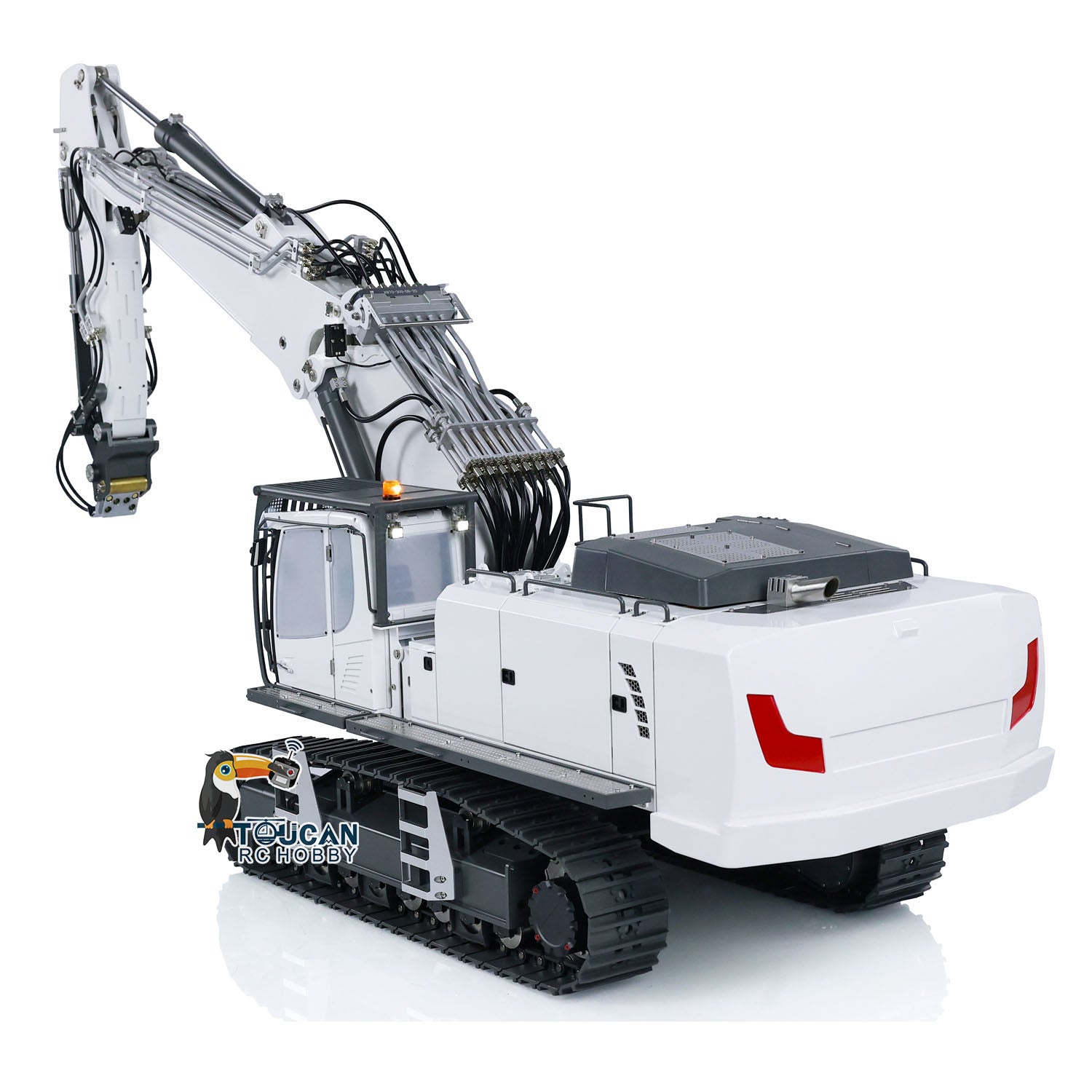 1/14 Scale K970 301S Hydraulic RC Excavator Toy - 3 Arms, RTR Radio Controlled Digger with Tamden XE Simulation, Painted Construction Vehicle for Kids & Adults - Perfect for Backyard Digging, Construction Play & RC Hobby Enthusiasts