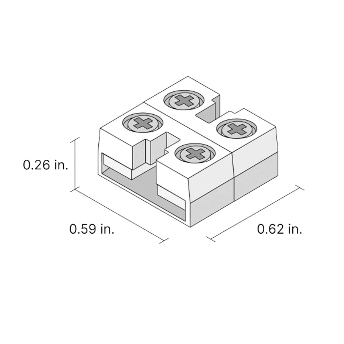 12mm Tape to Tape Terminal Block Connector for Valent X Strip Lights - Secure Electrical Connections for LED Strip Lighting in Home, Office, and Commercial Spaces