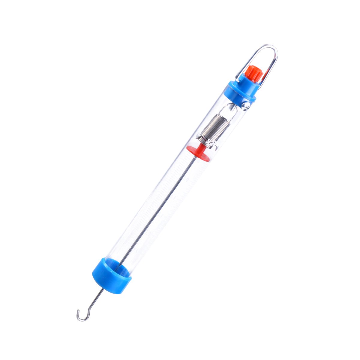 **25N/2500g Transparent Plastic Mechanical Spring Scale with Hanging Hook - Perfect for Kitchen, Lab, School & Industrial Weight Measurement**