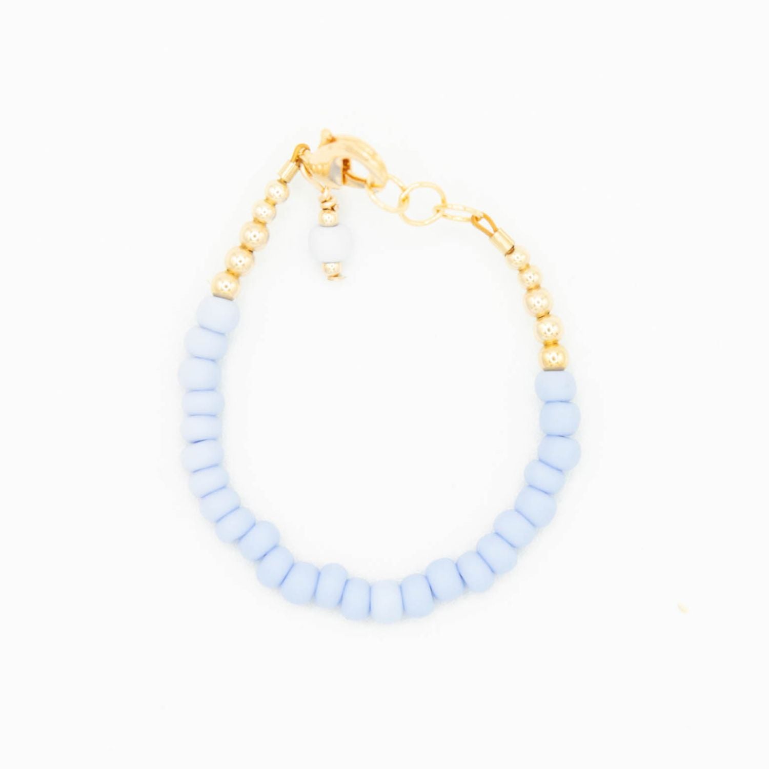 14K Gold Filled Bracelet for Women - Elegant Powder Blue Adjustable Chain Bangle | Perfect for Everyday Wear, Gifts & Special Occasions