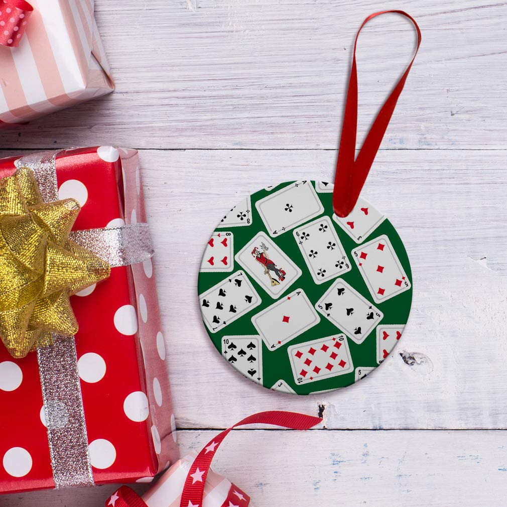 London-Themed Aluminum Christmas Ornament Cards - Seamless Holiday Pattern for Xmas Tree Decorations (1 Size) | Perfect for Holiday Parties, Gift Exchanges & Festive Home Decor