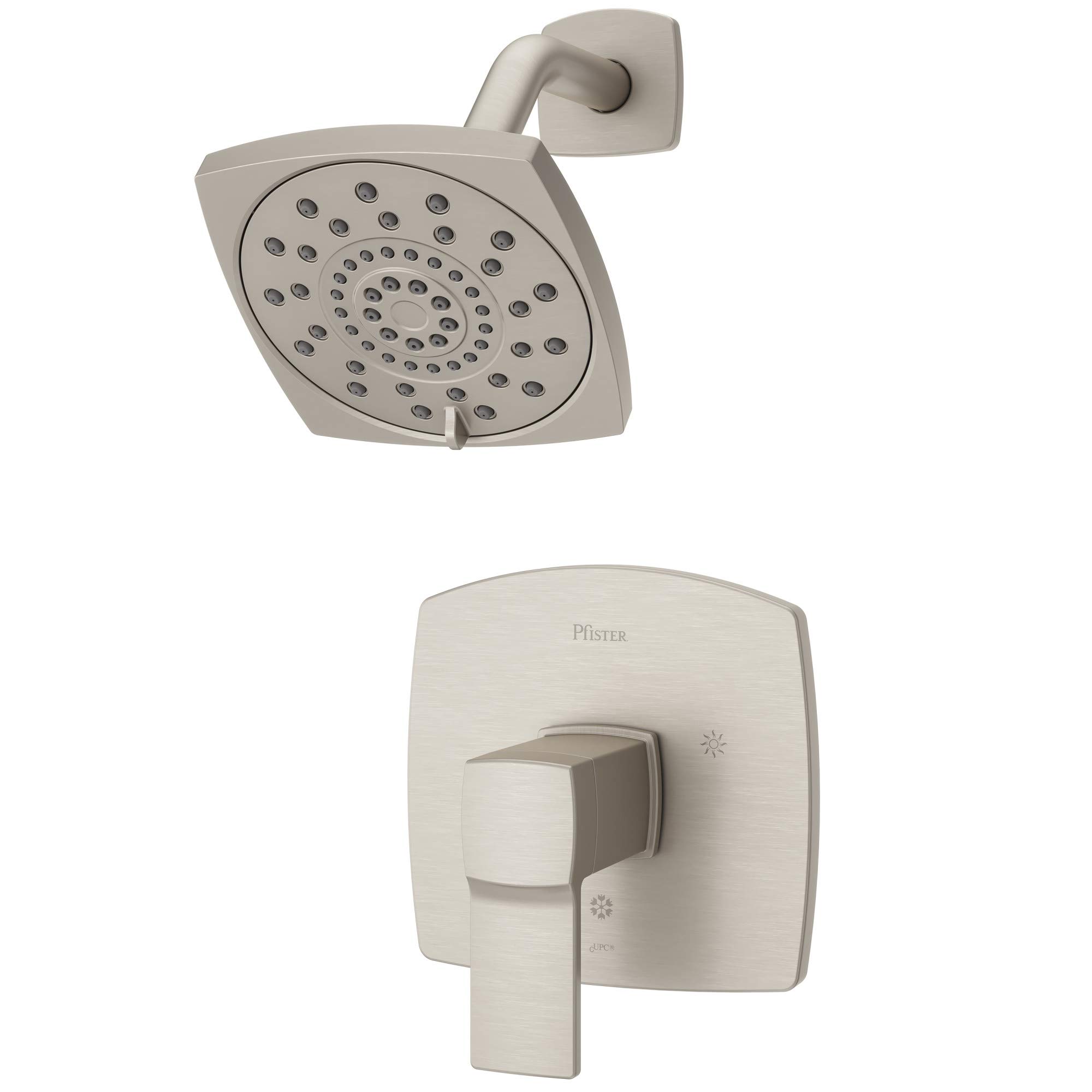 Pfister Deckard Brushed Nickel Shower Faucet - Bathroom Fixture for Modern Homes (Valve Not Included) LG897DAK - Perfect for Master Bathroom Renovations & Spa-Like Shower Upgrades