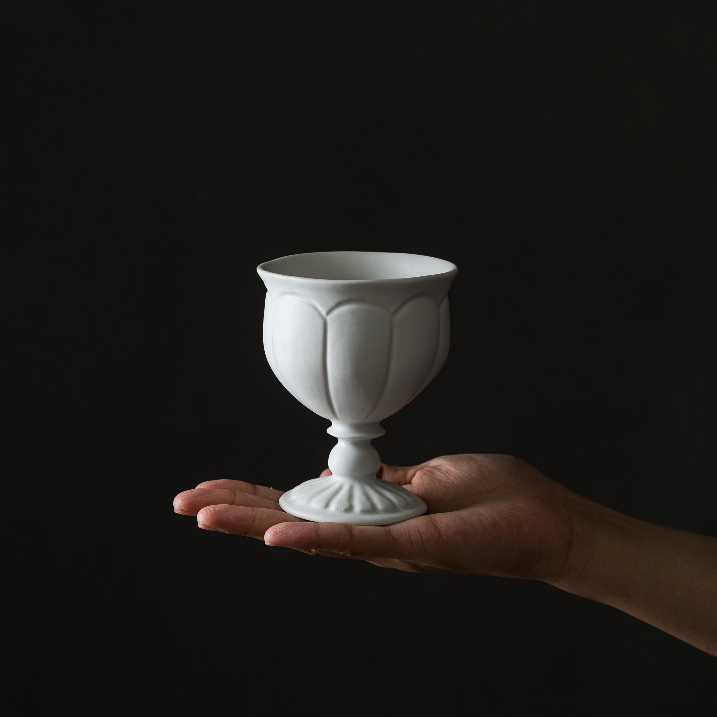 Handmade Usukiyaki Ceramic Goblet - Japanese Traditional Pottery Wine Glass for Sake, Whiskey & Cocktails - Perfect for Home Bar, Gifts & Special Occasions