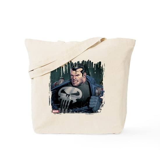 Punisher Face Tote Bag - Natural Canvas Reusable Shopping Bag for Groceries, Beach & Daily Use | Eco-Friendly Cotton Tote with Graphic Print