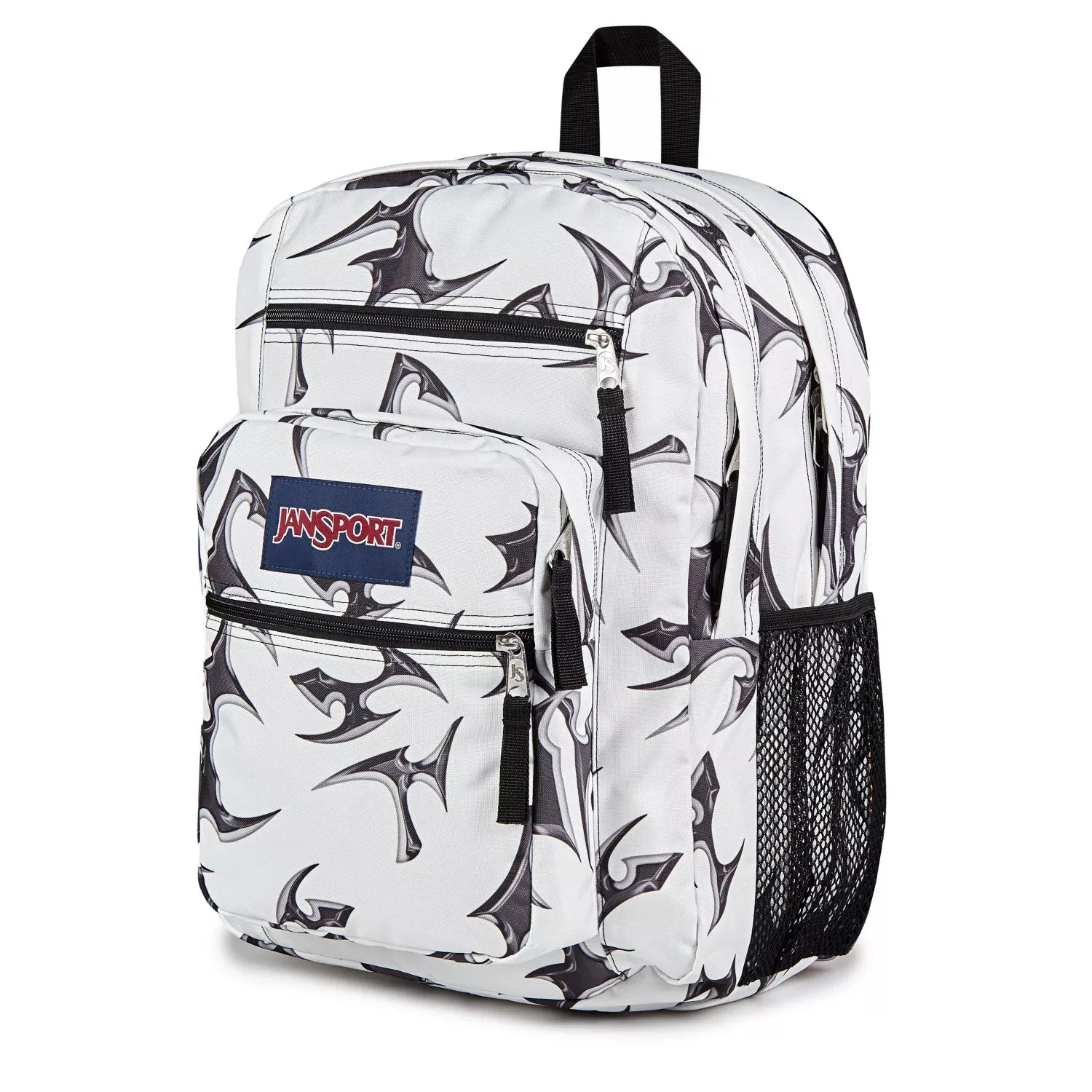 JanSport Big Student Backpack - Lightweight Laptop Backpack for School & College, Water-Resistant, Durable, Cyber Silver White - Perfect for Daily Commute, Travel & Outdoor Adventures