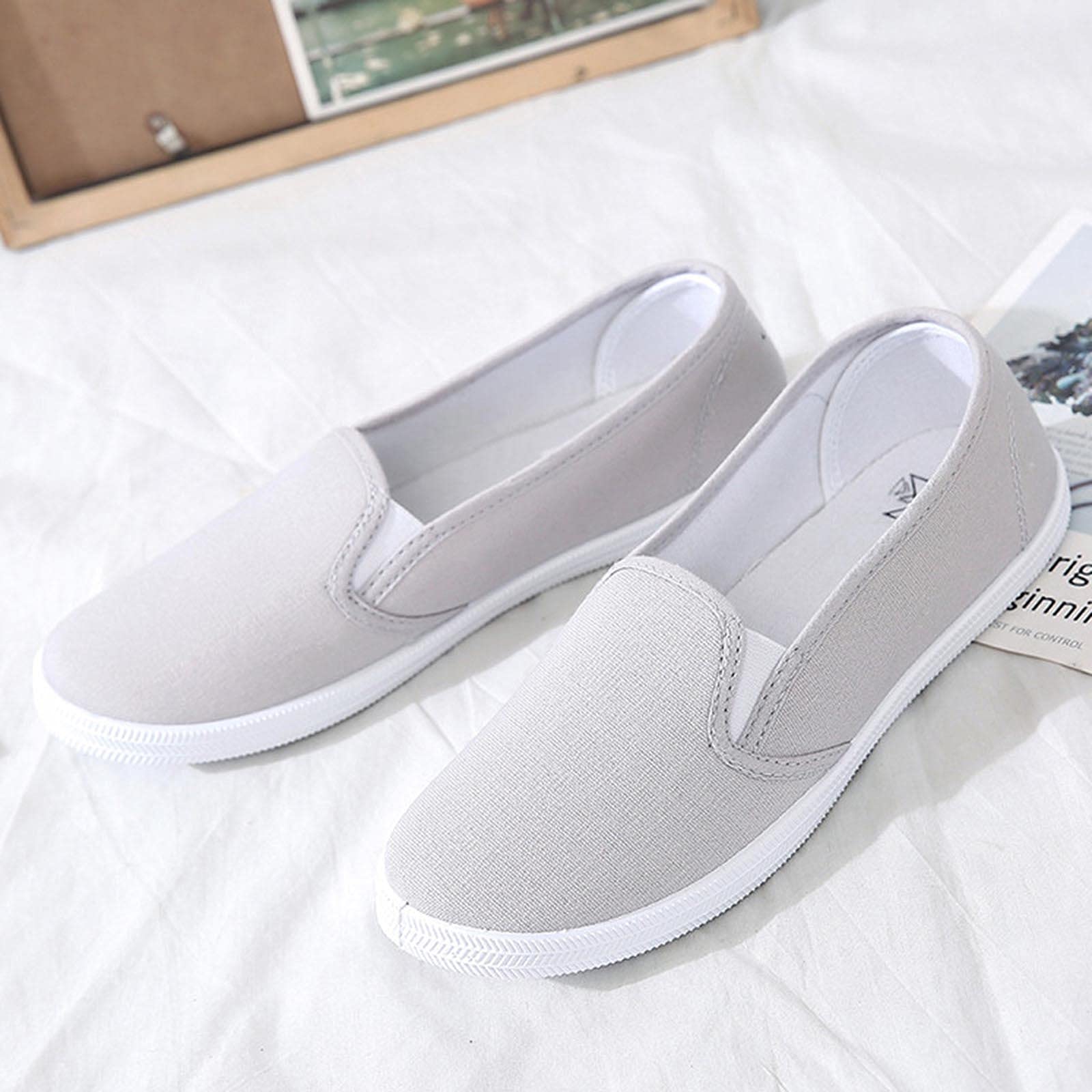 Women's Casual Sneakers - Fashionable Comfortable Canvas Flat Loafers for Everyday Wear | Perfect for Walking, Work & Weekend Outfits
