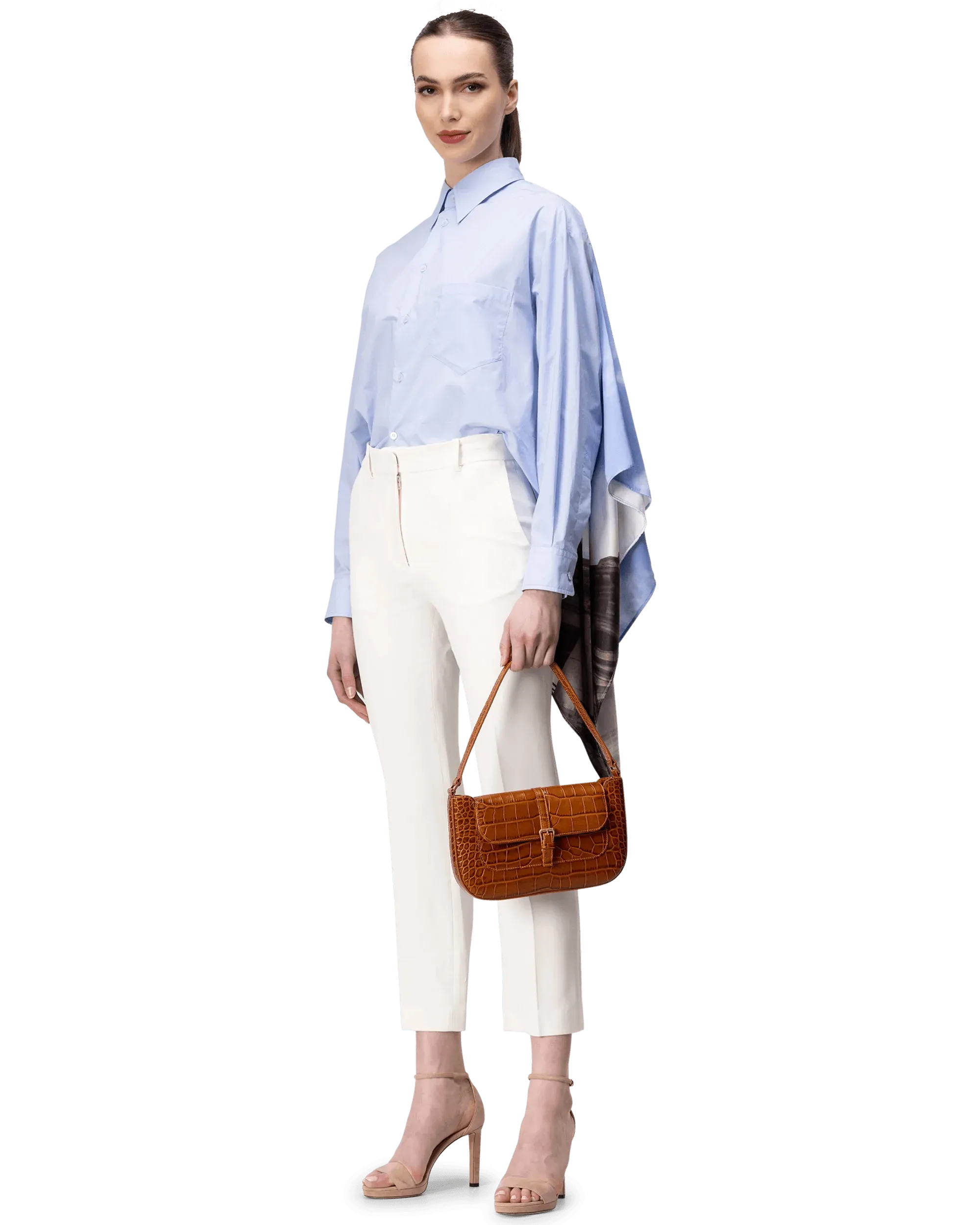 Miranda Croc Effect Shoulder Bag - Fashionable Vegan Leather Purse for Women, Trendy Crossbody Handbag for Daily Use, Work, and Evening Out