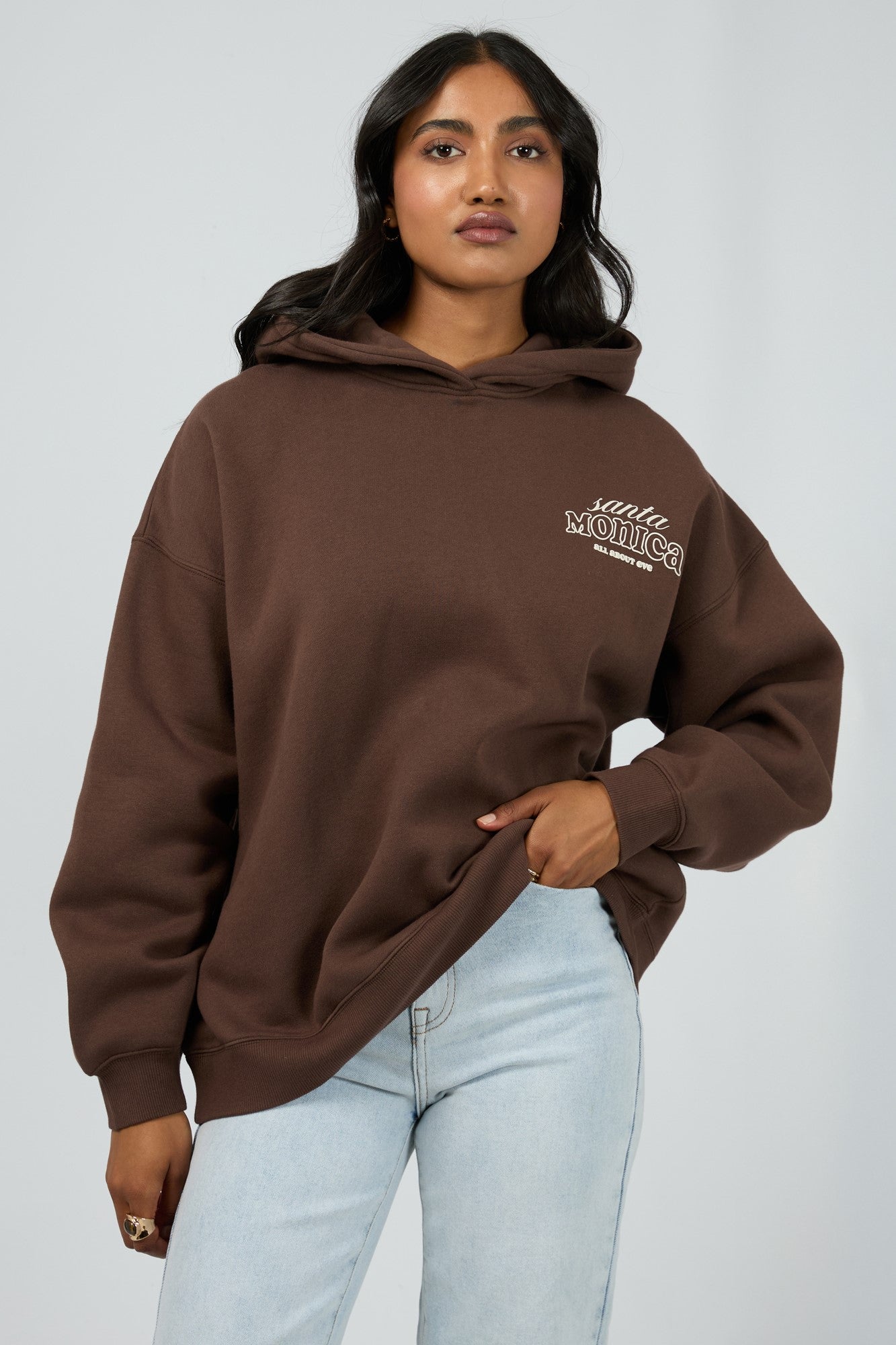 All About Eve Better Days Hoodie Brown - Cozy Fleece Pullover for Women | Perfect for Casual Wear, Fall & Winter Outfits
