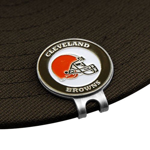 NFL Golf Cap Clip with 2 Removable Double-Sided Magnetic Ball Markers - Team Golf Hat Accessory for Easy Attachment | Perfect for Golfers & NFL Fans at Courses & Games