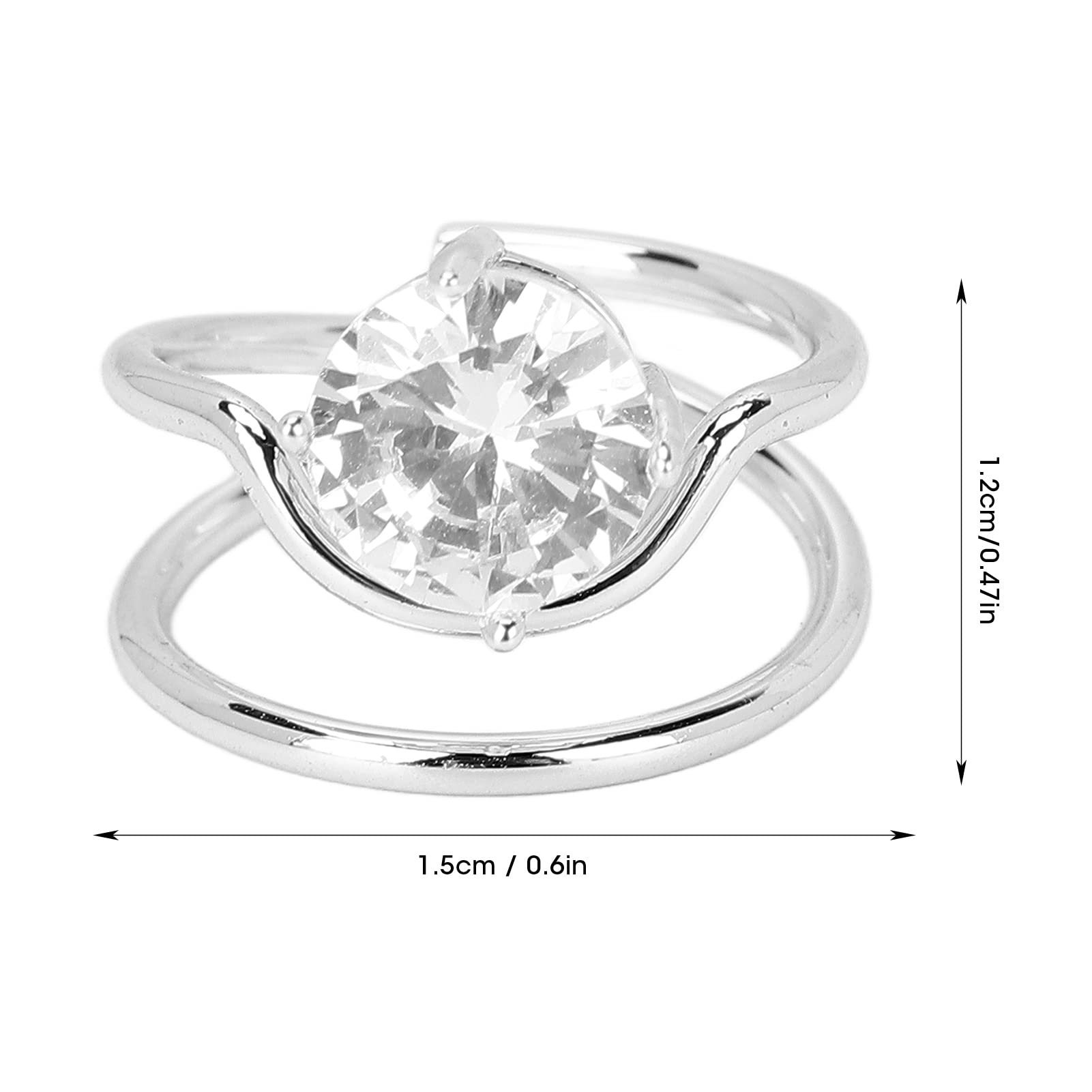 Elegant Electroplated Copper Women's Nail Rings - Stylish 3053 Platinum Nail Art Jewelry for Fingertip Protection & Decoration | Perfect Gift for Nail Lovers, Ideal for Parties, Weddings & Fashion Accessories