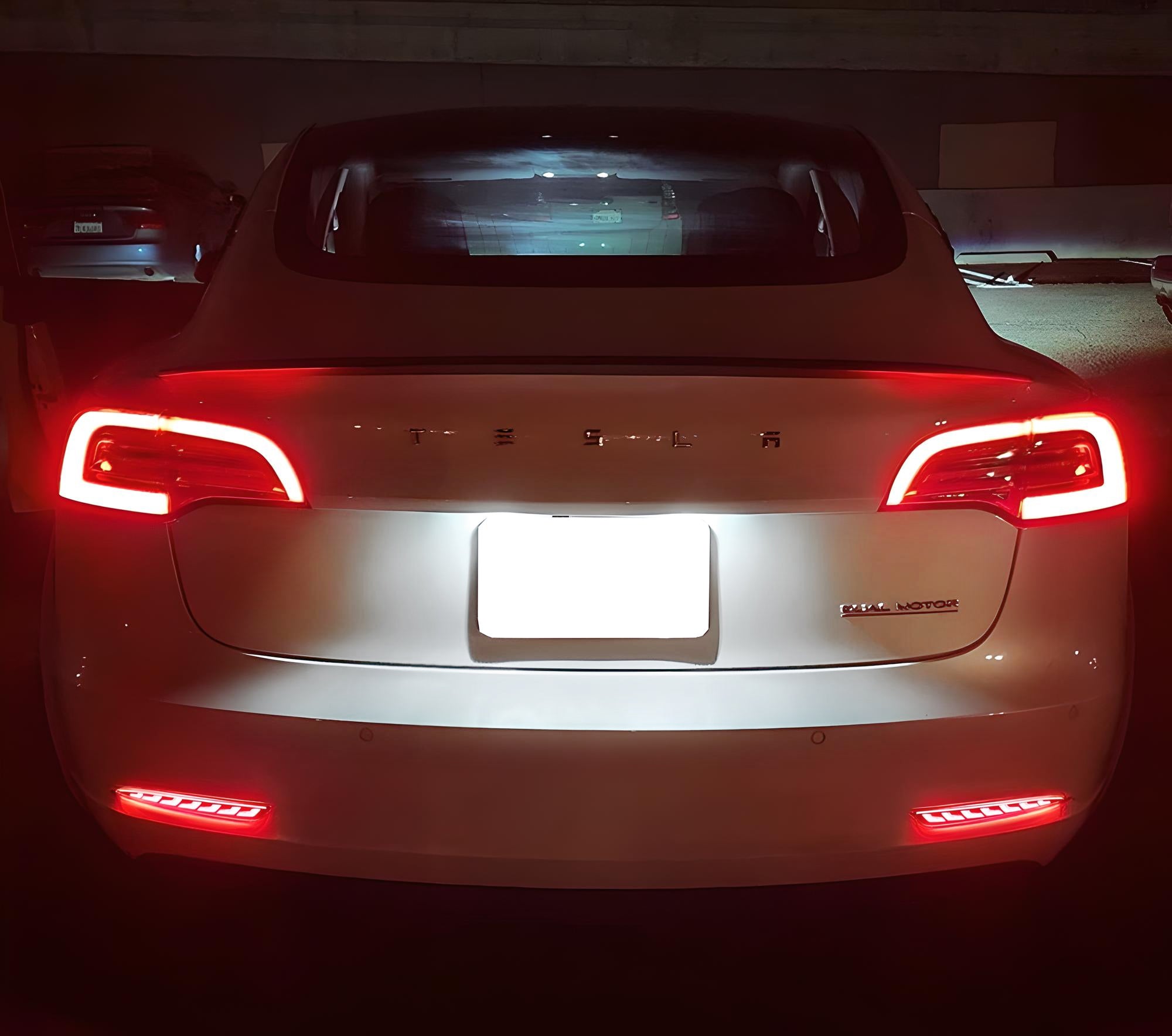 Full LED Bumper Reflector Brake & Sequential Turn Signal Lights for 2017-2023 Tesla Model 3 - Upgrade Your Rear Lighting for Enhanced Safety & Style (Perfect for Night Driving & Custom Car Mods)