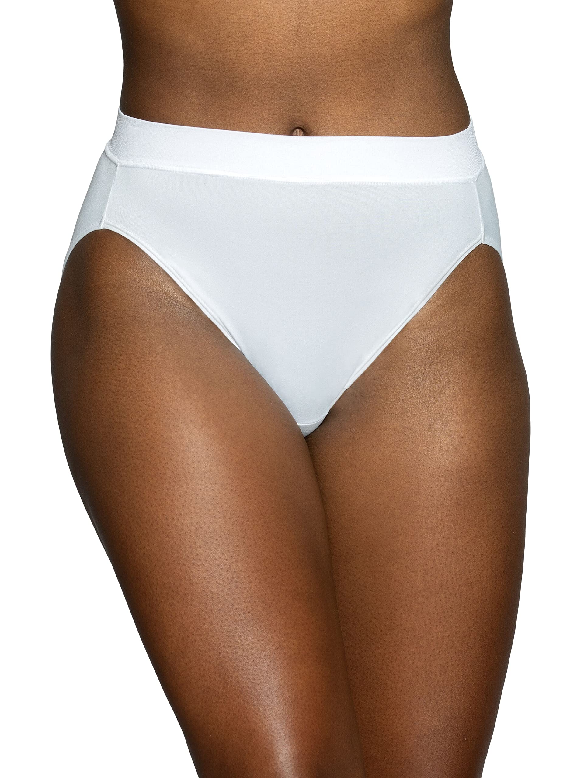 Vanity Fair Women's Beyond Comfort Hi-Cut Panties - Soft Cotton Underwear for Everyday Wear, Work & Leisure