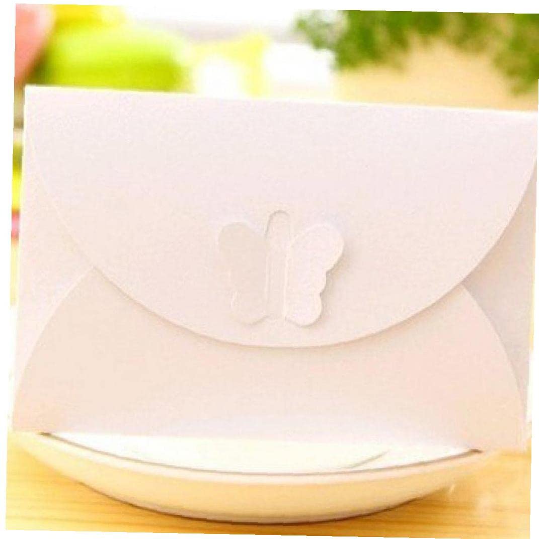 Mini Gift Card Envelopes 20pcs - Kraft Paper with Heart Clasp for Notes & Cards - 3.94x2.76inch - Perfect for Weddings & DIY Gifts