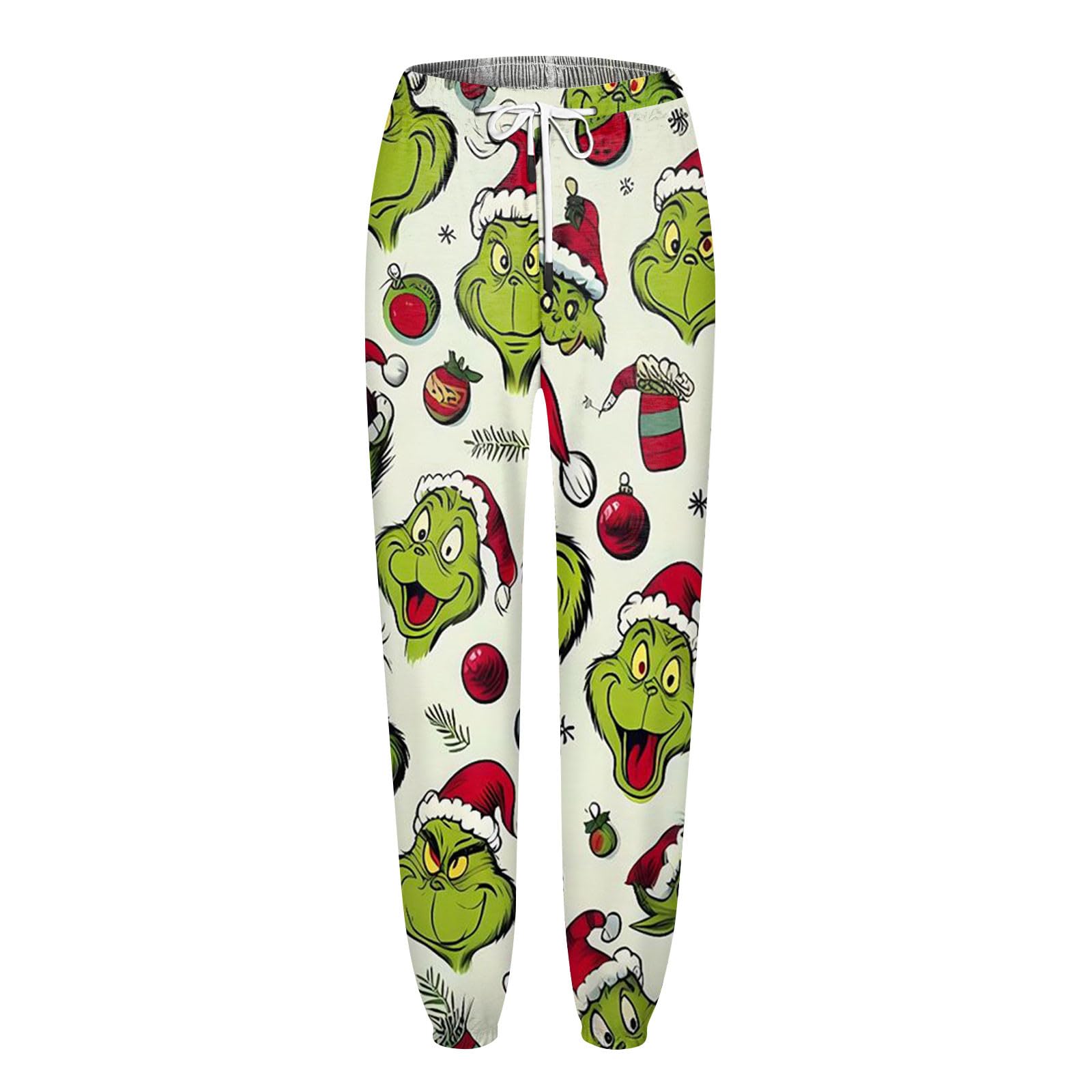 Women's High Waisted Christmas Sweatpants - Baggy Lounge Pants with Pockets for Gym, Jogging & Holiday Wear | Cozy Winter Casual Outfit