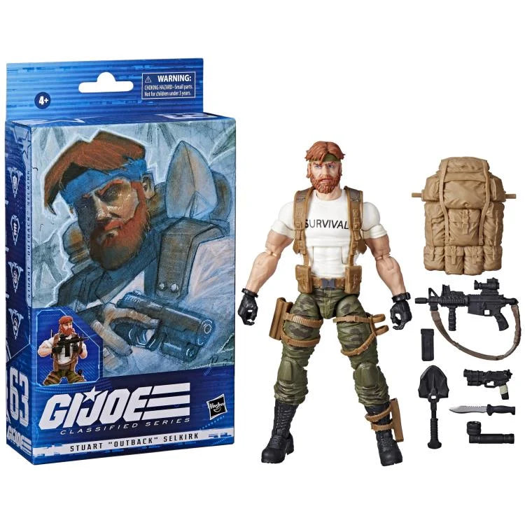 G.I. Joe Classified Series Stuart Outback Selkirk Action Figure - Collectible Military Toy for Display & Play | Perfect for Fans & Collectors