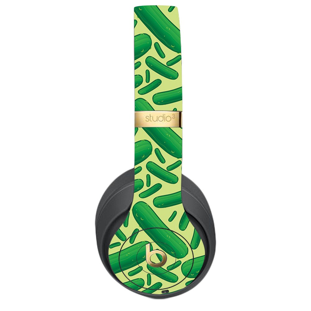 MightySkins Vinyl Decal Wrap Cover Compatible with Beats Studio 3 Wireless Headphones - Pickles Design | Protective, Durable, Customizable Skin | Easy to Apply & Remove | Made in USA | Perfect for Gym, Travel & Daily Use