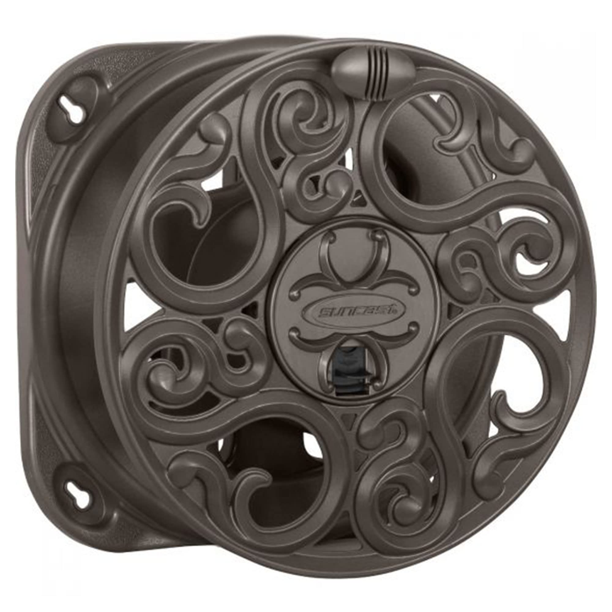 Suncast Bronze Wall Mount Hose Reel 60ft - Outdoor Garden Watering Storage