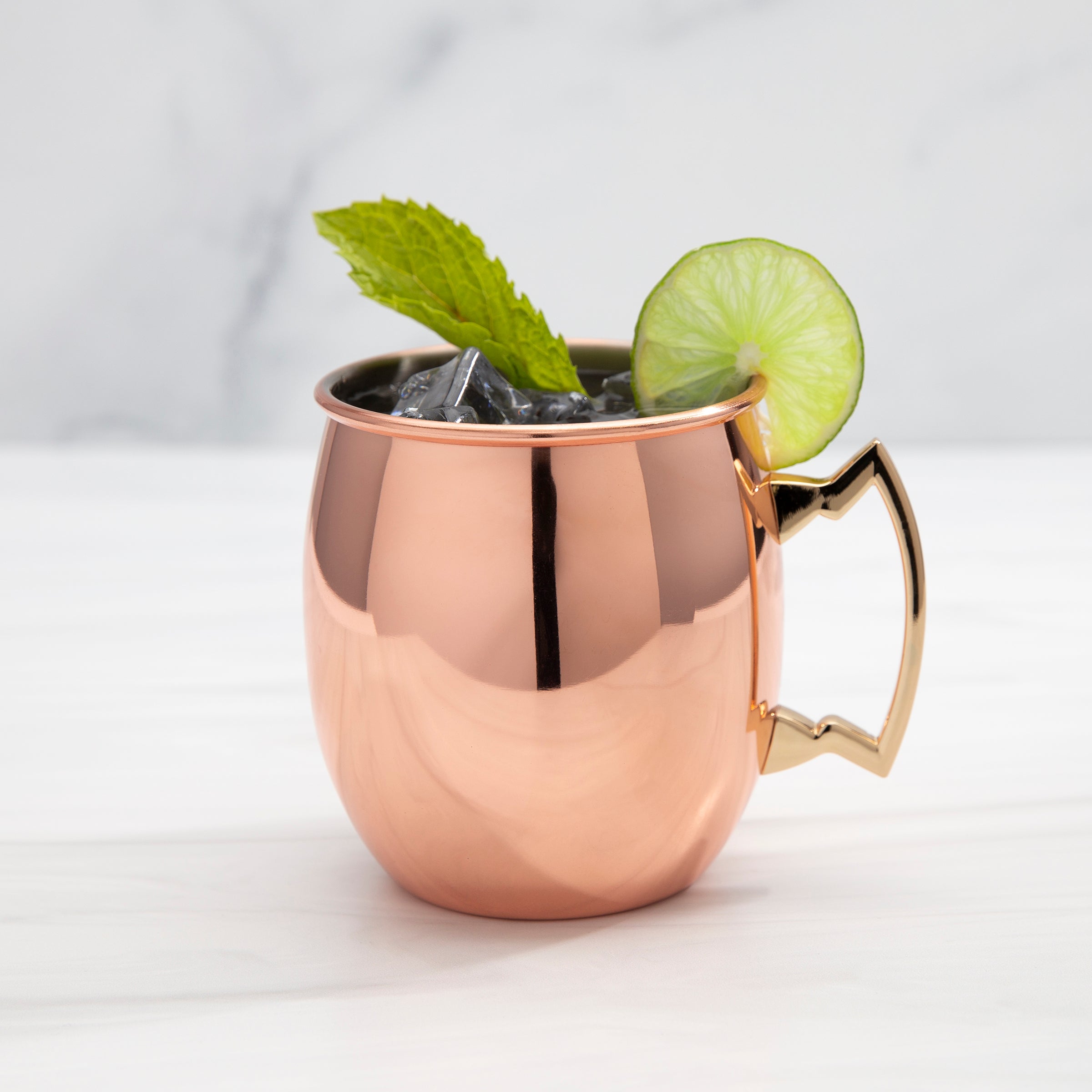 Premium Copper Moscow Mule Mugs Set of 4 - 18oz Hammered Copper Cups with Insulated Handles - Perfect for Cocktails, Iced Drinks & Home Bar Entertaining