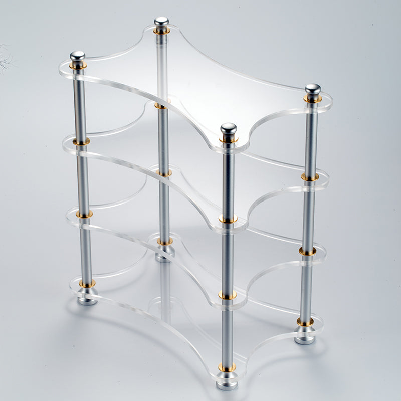 xDuoo X R01 Premium Multilayer Acrylic HiFi Audio Rack - Compact Stand for Small Amps & DACs - Perfect for Home Studio, Office, and Audiophile Setups