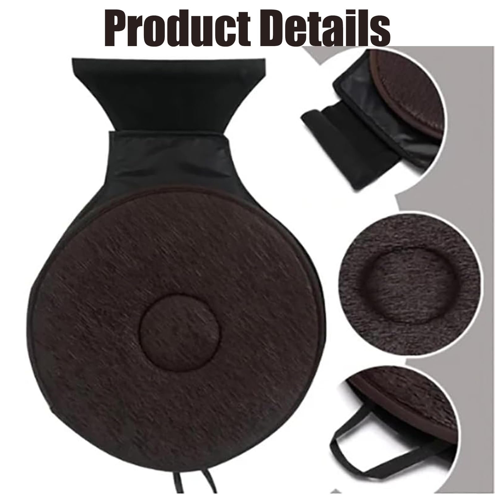 360° Rotating Car Seat Cushion for Elderly & Drivers - Non-Slip Swivel Seat Pad with 360-Degree Rotation - Beige Color - Perfect for Long Drives, Road Trips & Mobility Support