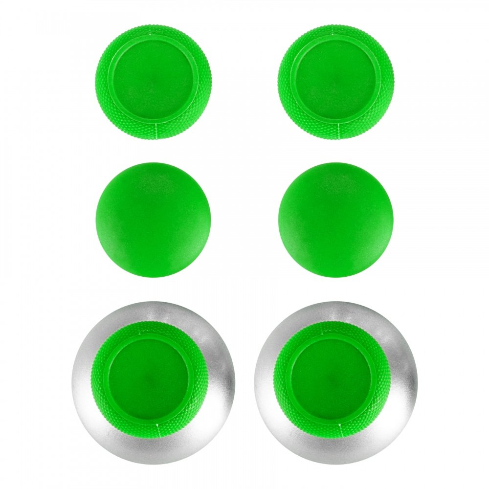eXtremeRate 8-in-1 Metal Magnetic Thumbsticks & Analog Joysticks Kit with T8 Cross Screwdriver and Storage Case - Compatible with Xbox One S/X/Elite & PS4 Slim/Pro Controllers (Green) - Perfect for Gaming Enthusiasts and Controller Customization