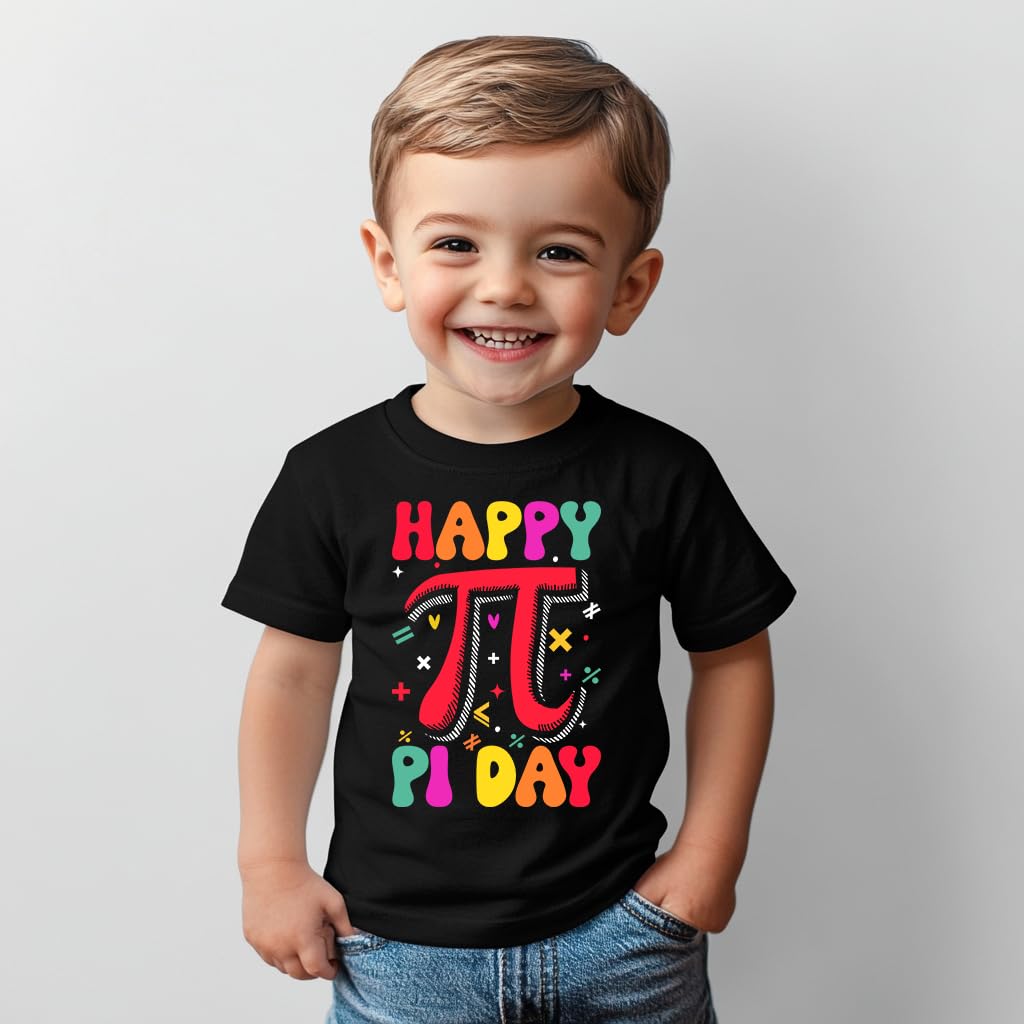 Happy Pi Day T-Shirts for Toddler Boys & Girls (2-6T) - Cute Math-Themed Kids Shirts for School, Parties & STEM Events